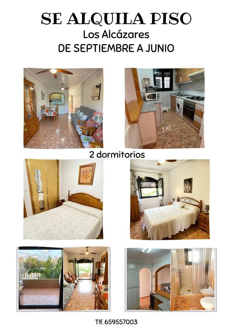 Bedroom of Flat to rent in Los Alcázares  with Air Conditioner, Heating and Furnished