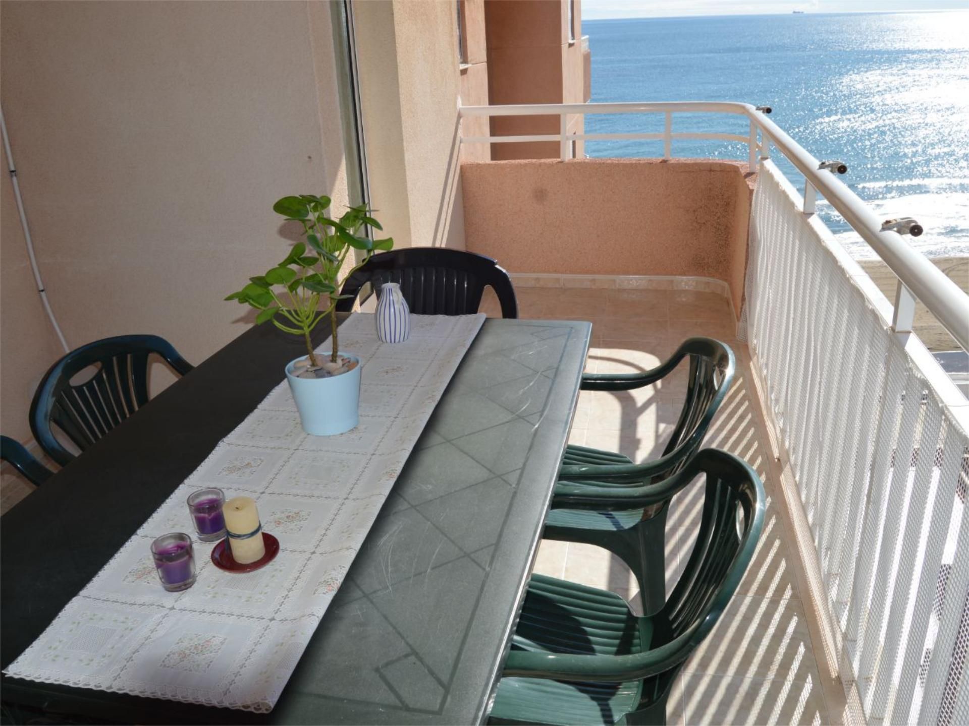 Balcony of Flat to rent in Oropesa del Mar / Orpesa  with Air Conditioner, Heating and Terrace