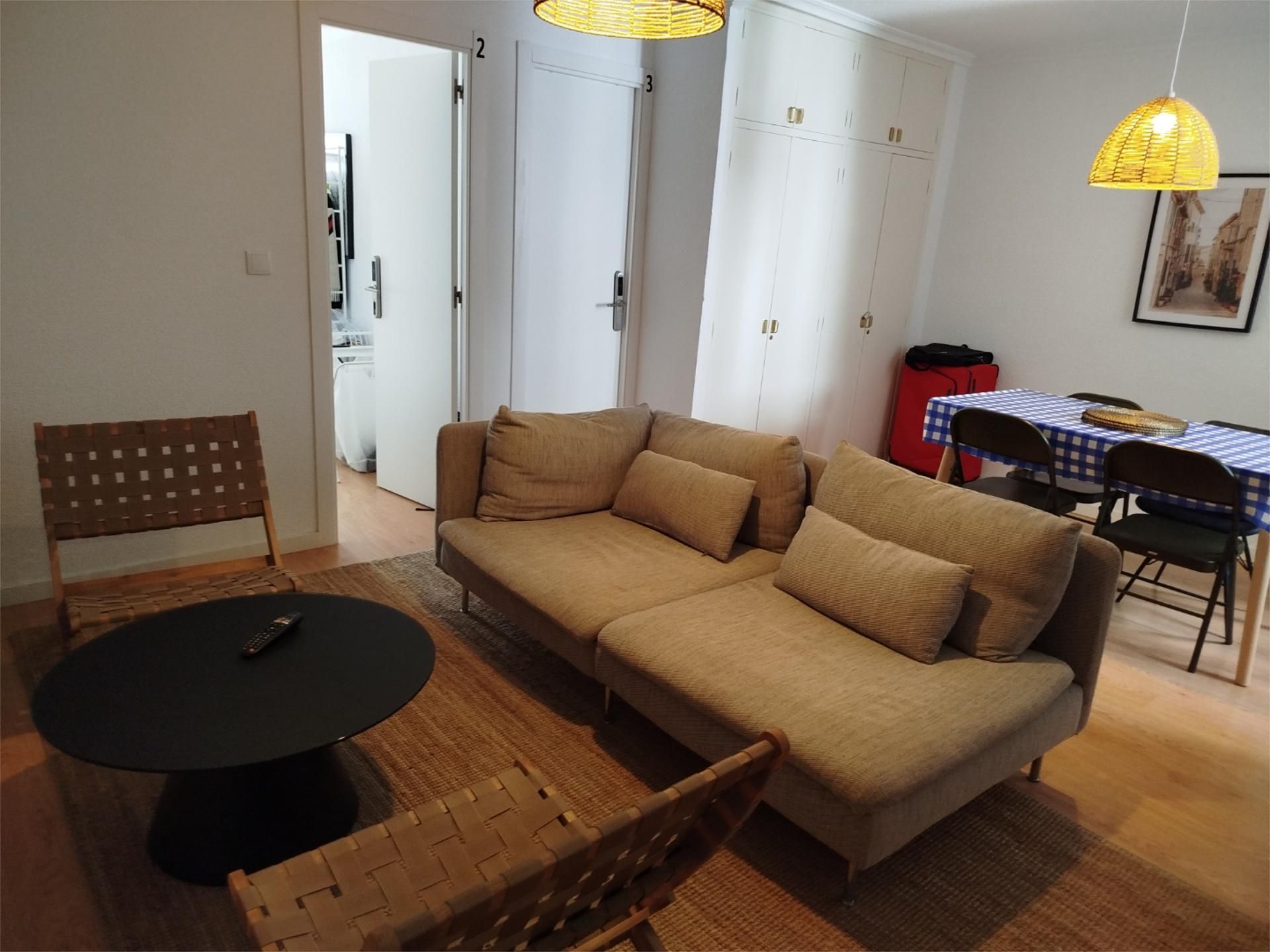 Sala d'estar de Pis de lloguer en Alicante / Alacant amb Moblat, Forn i Rentadora
