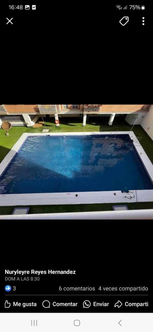 Swimming pool of Apartment to rent in Roquetas de Mar  with Air Conditioner, Heating and Private garden