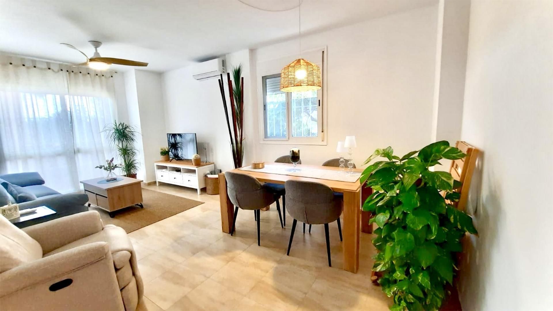 Living room of Single-family semi-detached for sale in Benahadux  with Air Conditioner, Heating and Parquet flooring