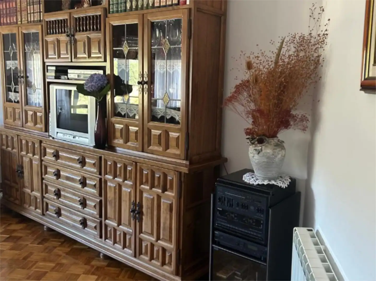 Sala d'estar de Pis en venda en Trabada amb Calefacció, Parquet i Traster