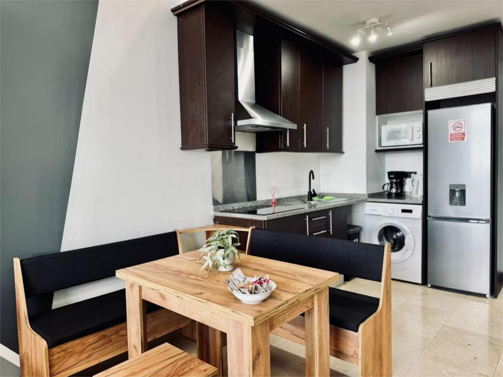 Kitchen of Flat for sale in  Madrid Capital  with Air Conditioner and Balcony