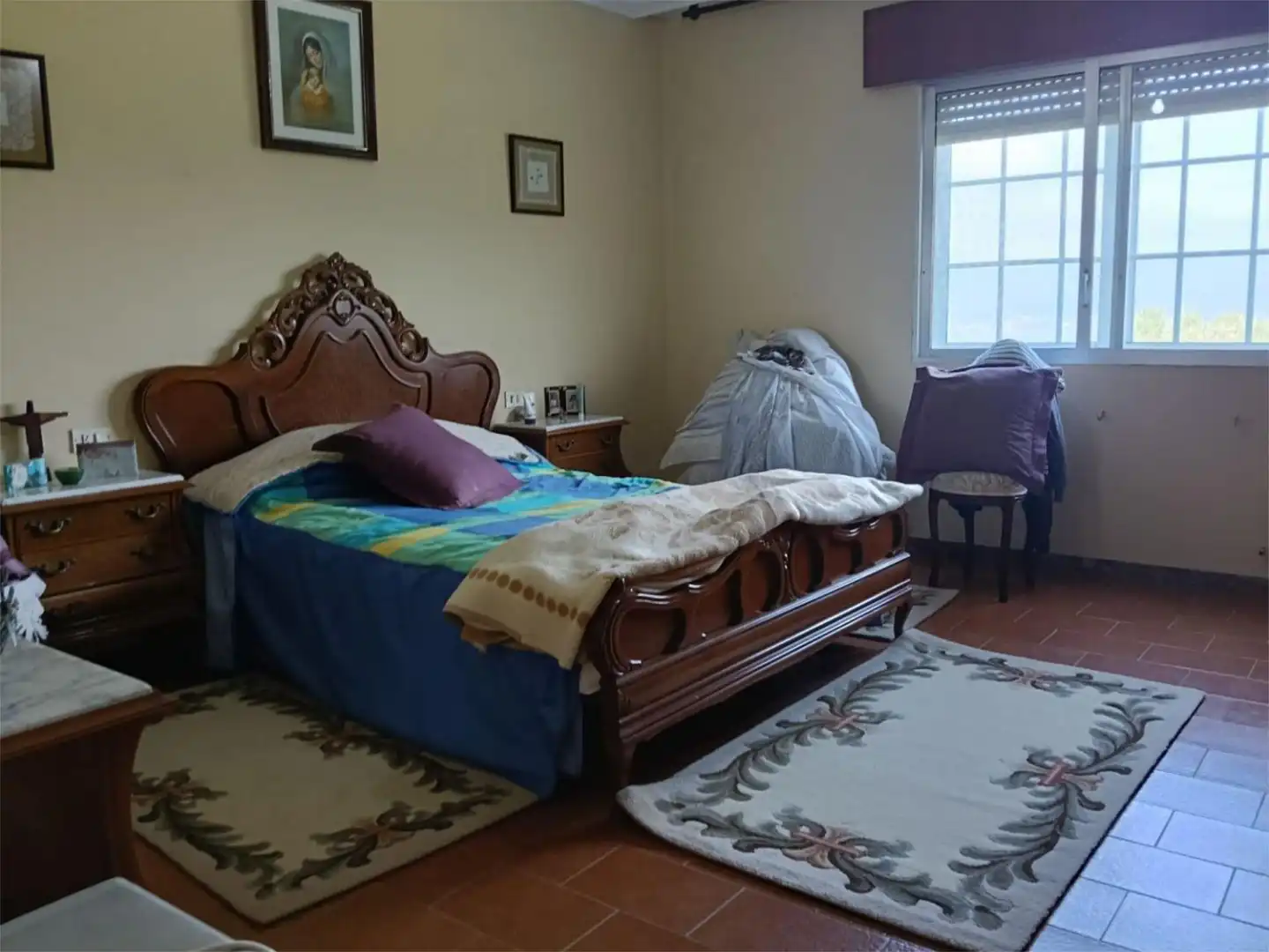 Schlafzimmer von Einfamilien-Reihenhaus zum Verkauf in Lalín mit Privatgarten und Möbliert