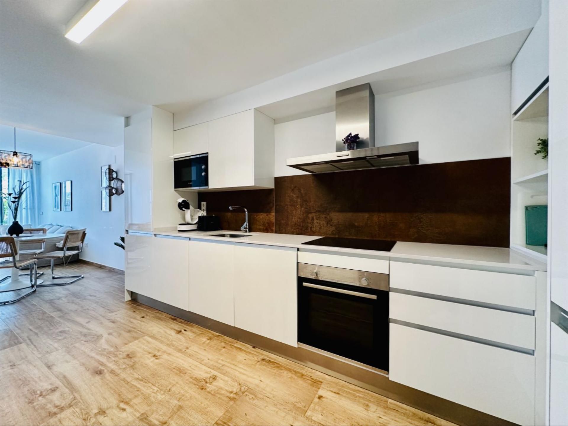 Cocina de Dúplex de alquiler en Villajoyosa / La Vila Joiosa con Aire acondicionado, Calefacción y Jardín privado
