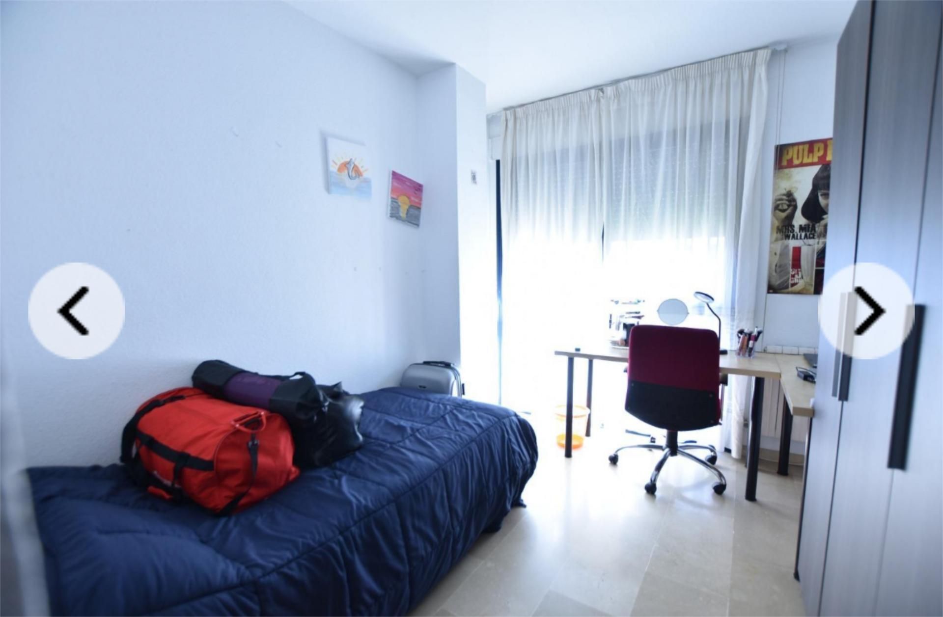 Bedroom of Flat to share in  Granada Capital  with Air Conditioner, Heating and Terrace