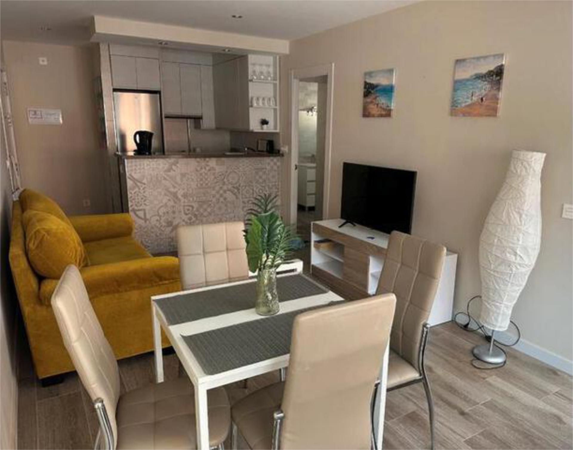 Sala d'estar de Apartament de lloguer en Torremolinos amb Piscina