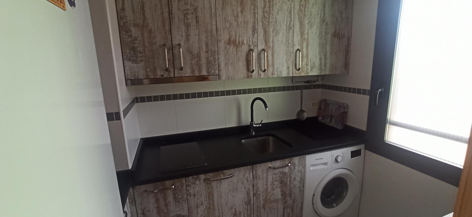 Cuina de Apartament de lloguer en Palencia Capital amb Calefacció, Parquet i Terrassa