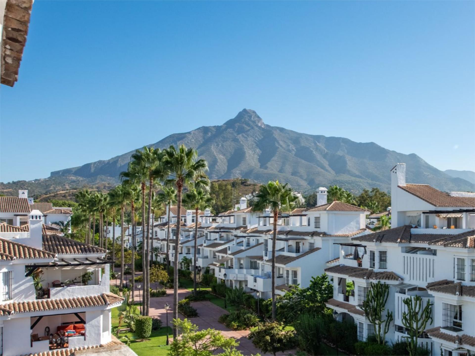 Vista exterior de Pis en venda en Marbella amb Aire condicionat, Terrassa i Piscina