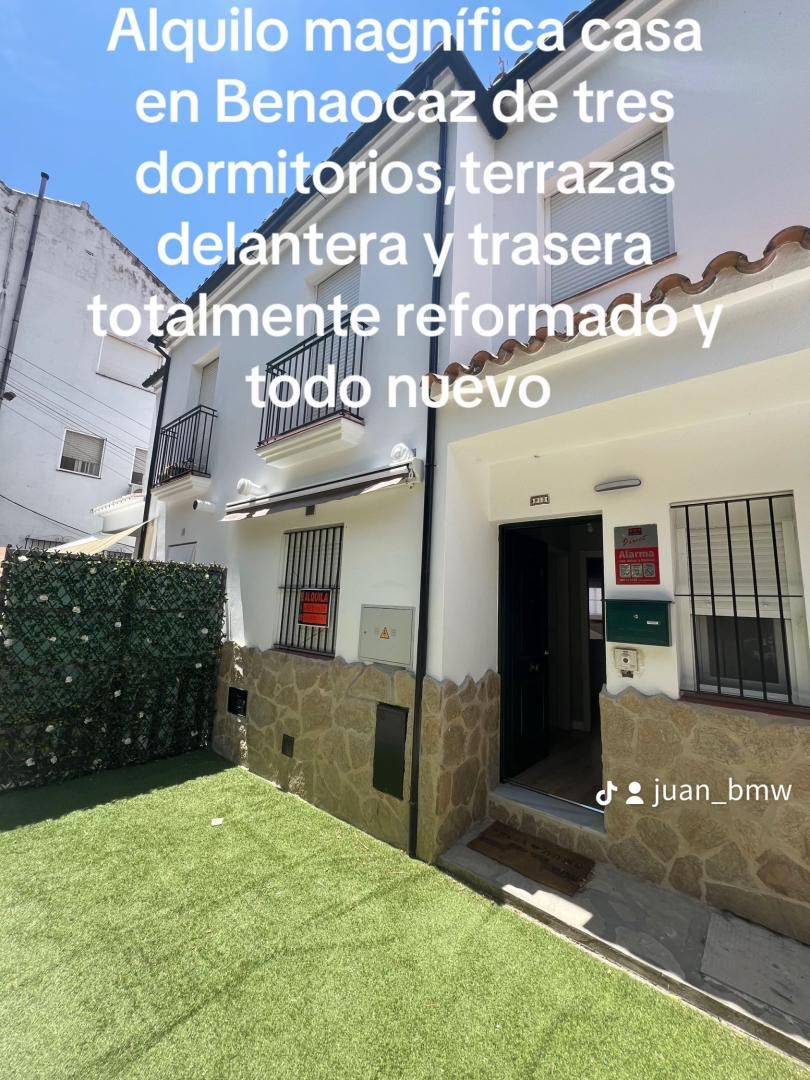 Exterior view of Single-family semi-detached to rent in Benaocaz  with Air Conditioner, Heating and Terrace