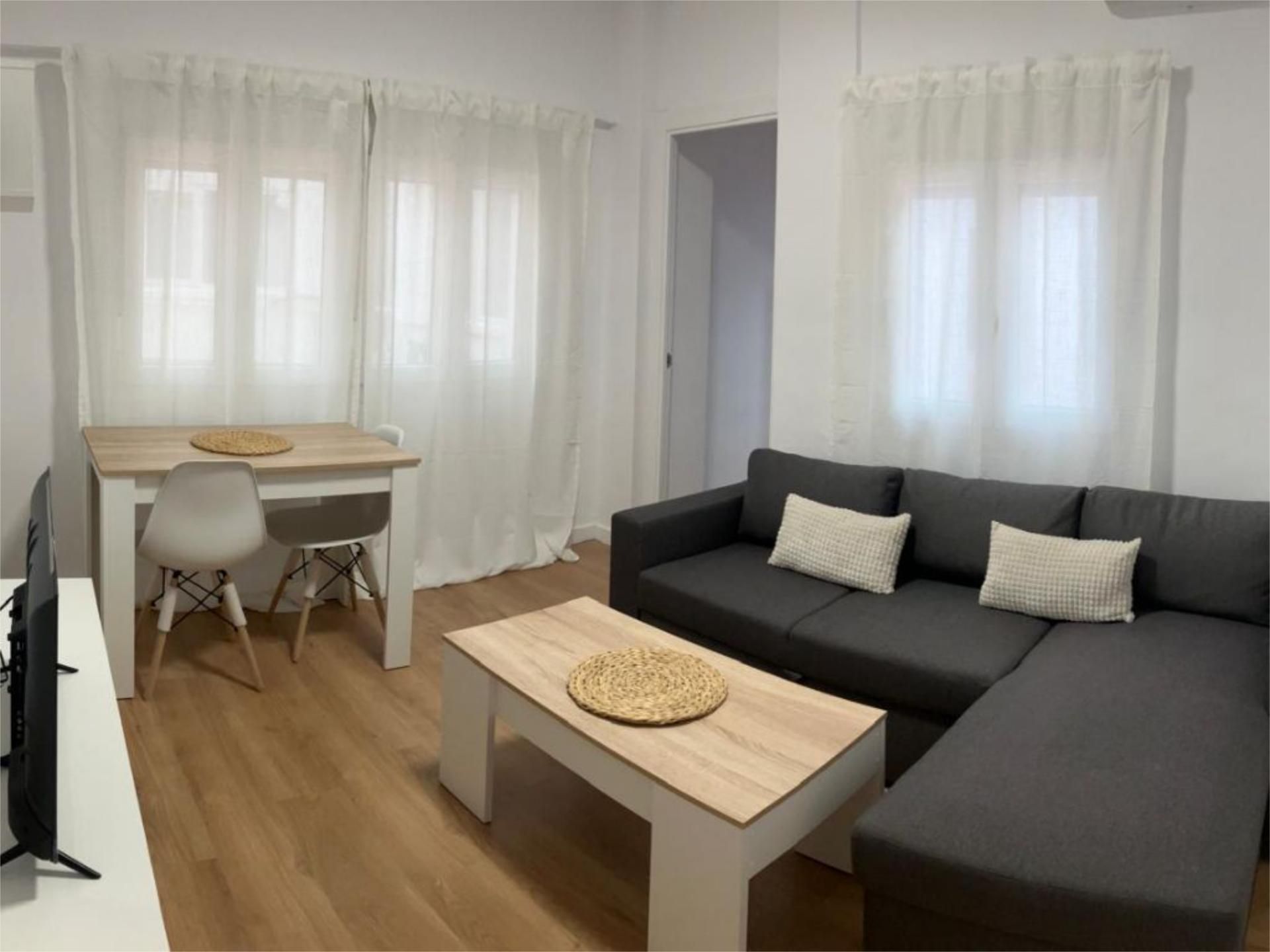 Sala d'estar de Pis de lloguer en Mérida amb Aire condicionat, Parquet i Moblat