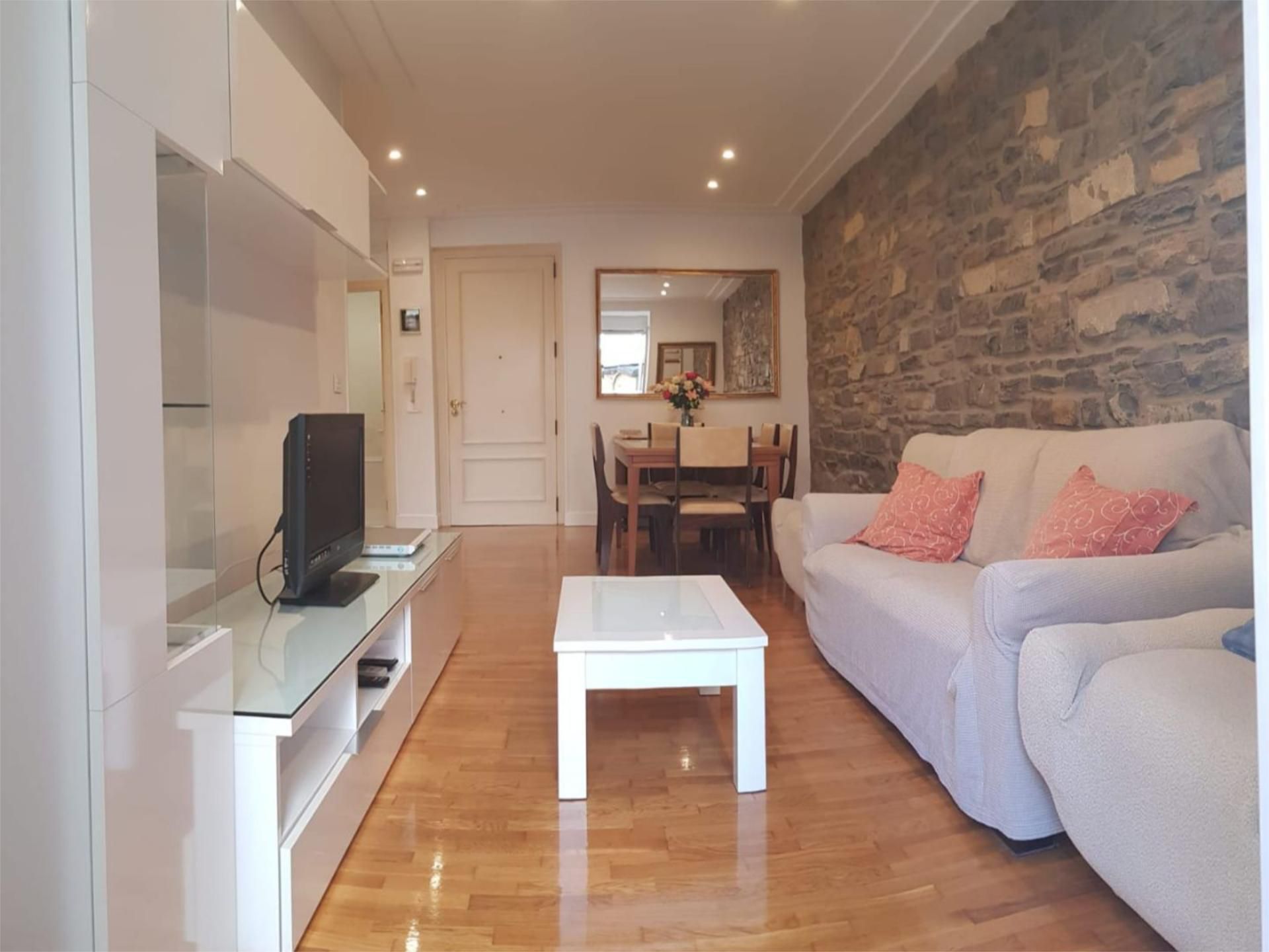 Living room of Flat to share in Donostia - San Sebastián   with Air Conditioner, Heating and Terrace
