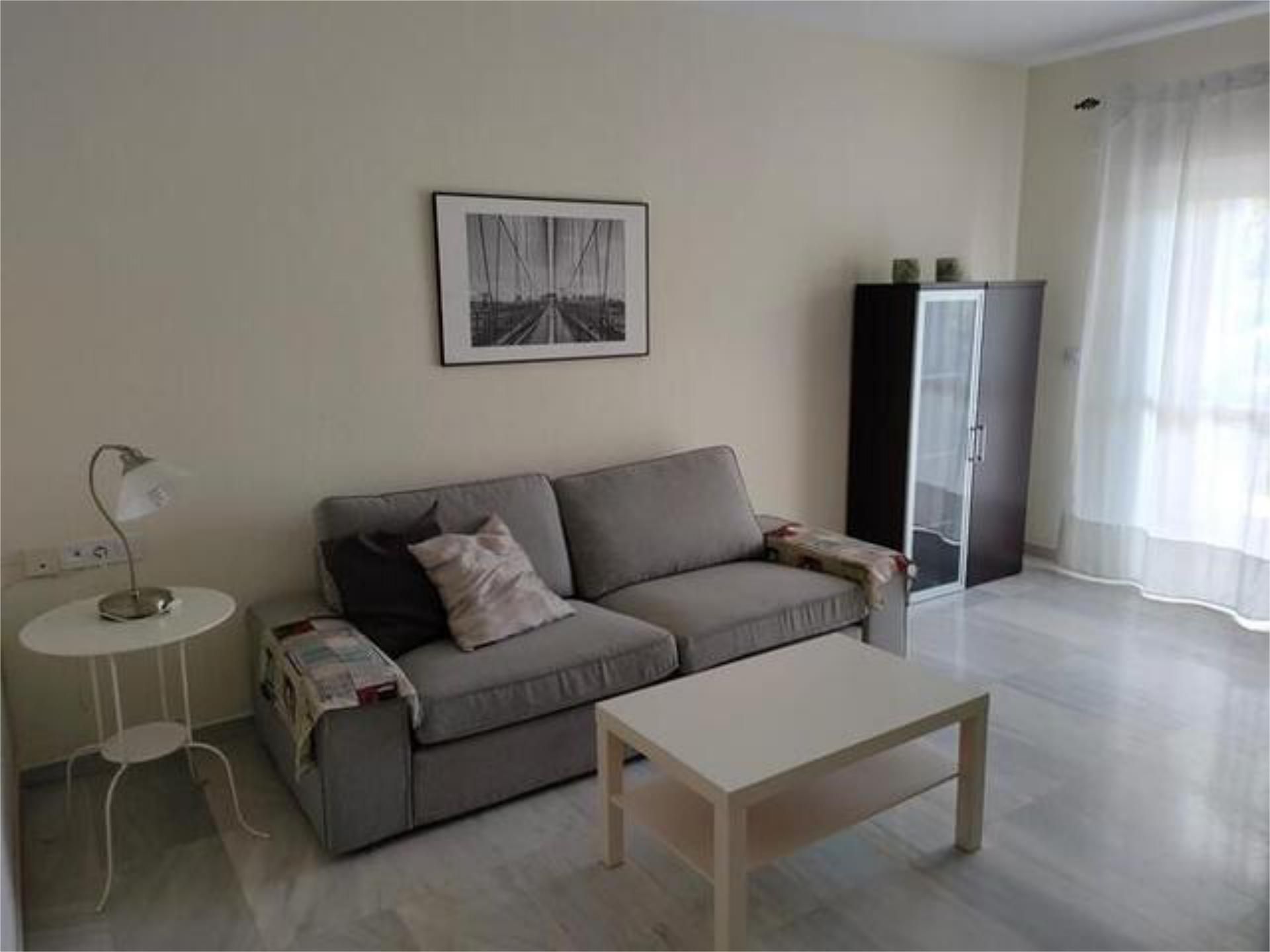 Sala de estar de Piso de alquiler en Málaga Capital con Jardín privado, Terraza y Piscina