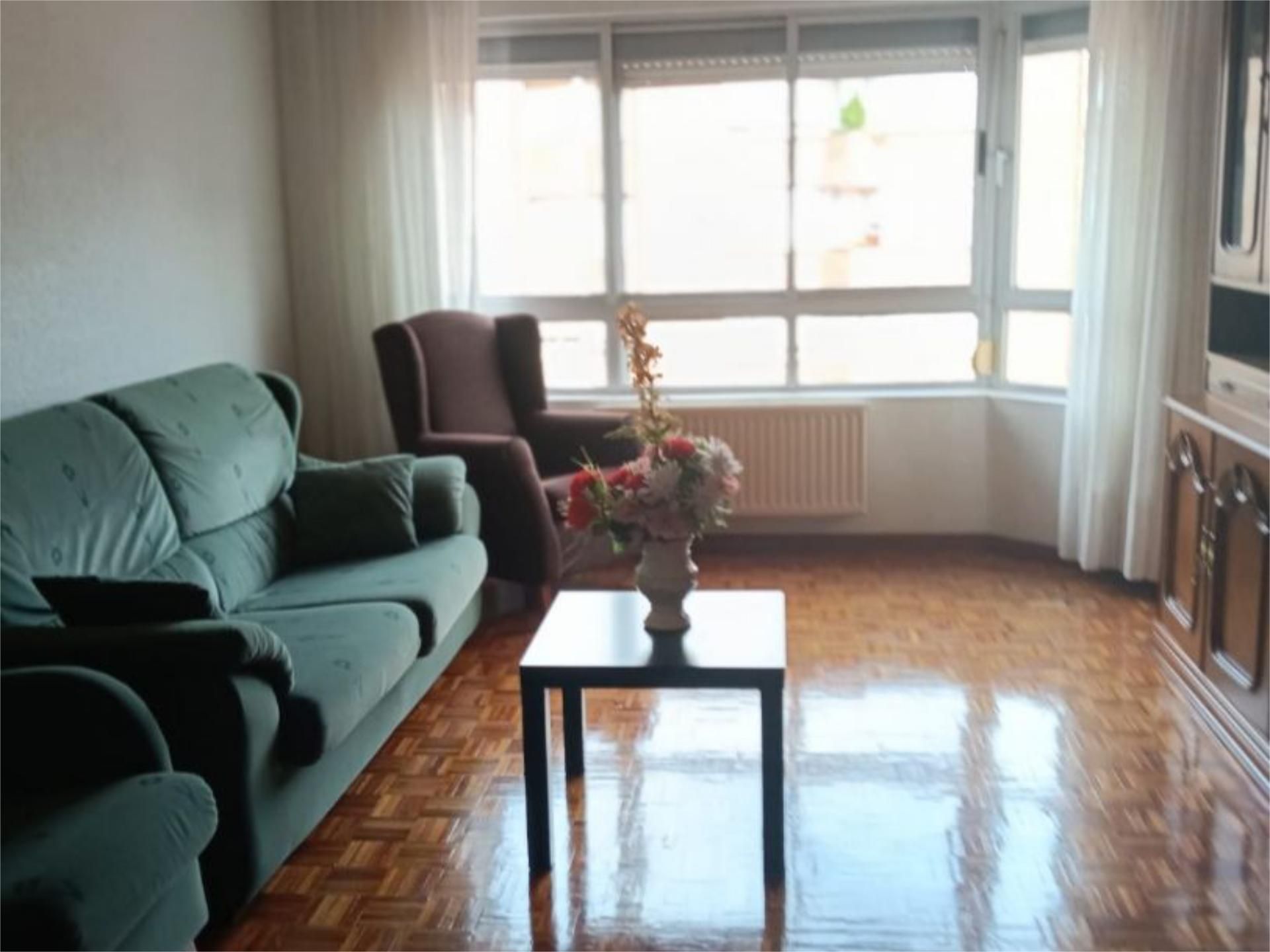 Sala de estar de Piso para compartir en Palencia Capital con Calefacción, Parquet y Piscina
