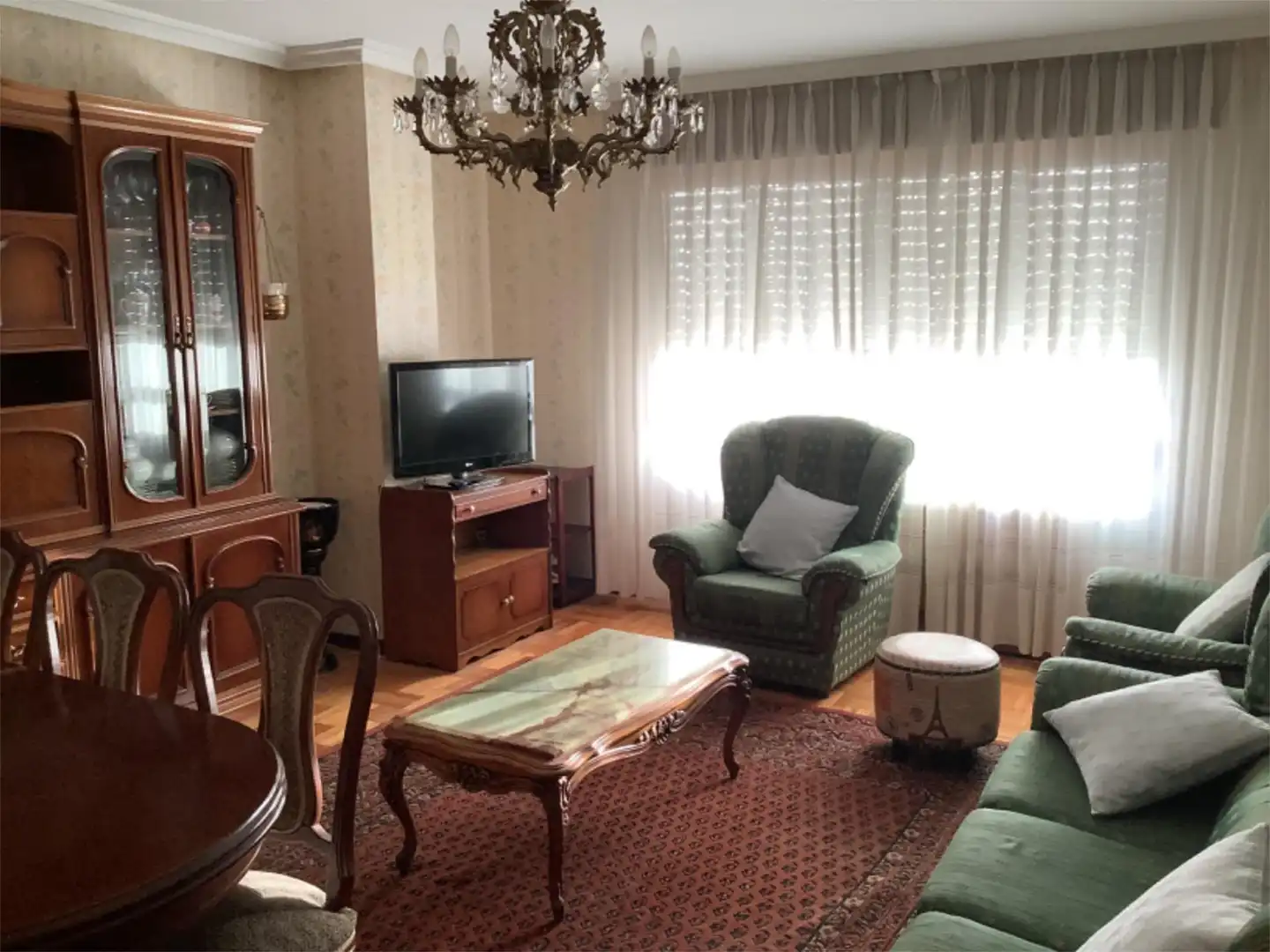 Sala de estar de Piso en venta en Gijón  con Calefacción, Parquet y Terraza