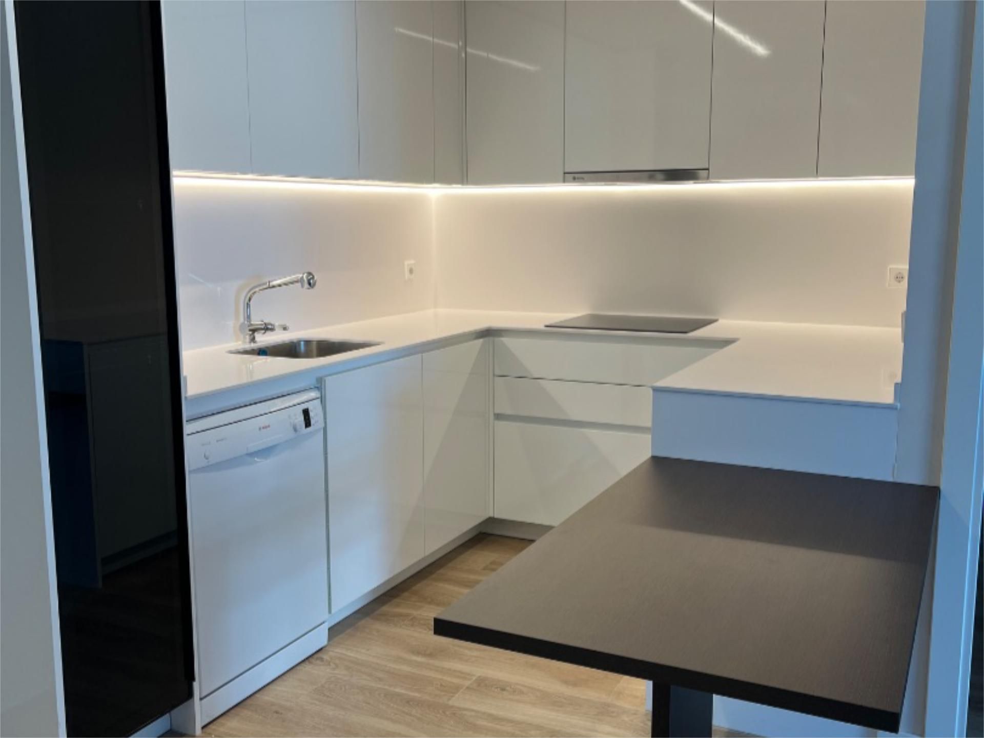 Kitchen of Flat to rent in  Madrid Capital  with Air Conditioner, Terrace and Swimming Pool