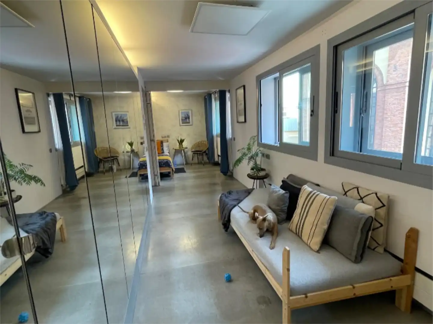 Living room of Flat for share in Madrid  with Air Conditioner, Heating and Terrace