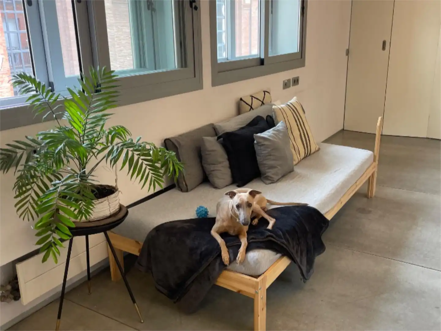 Living room of Flat for share in Madrid  with Air Conditioner, Heating and Terrace