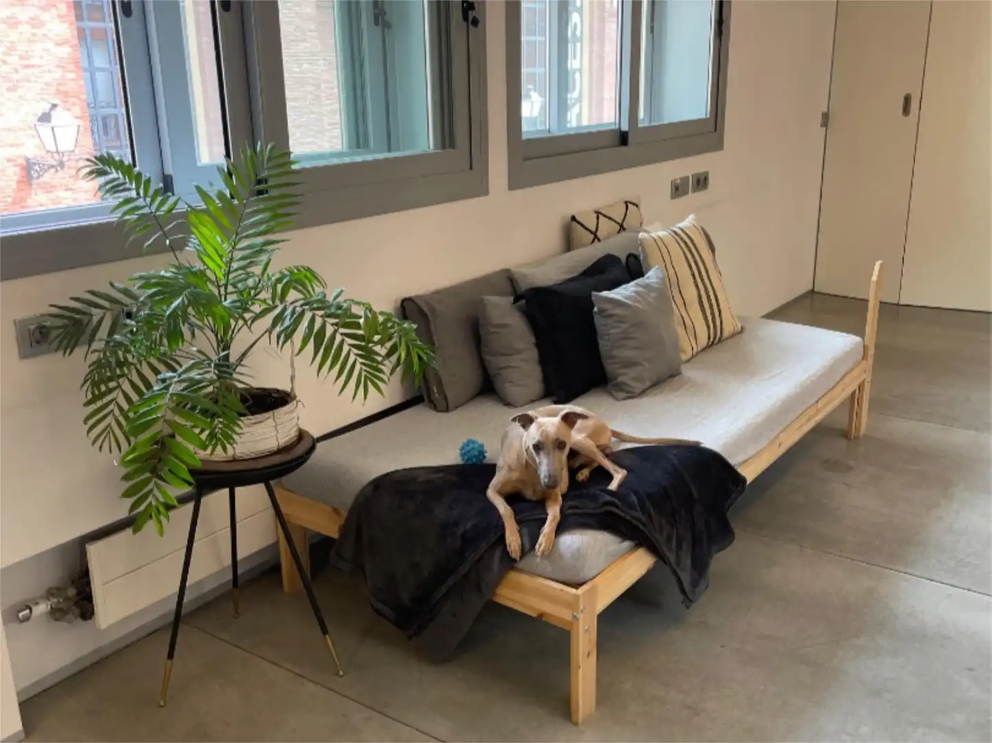 Living room of Flat for share in Madrid  with Air Conditioner, Heating and Terrace