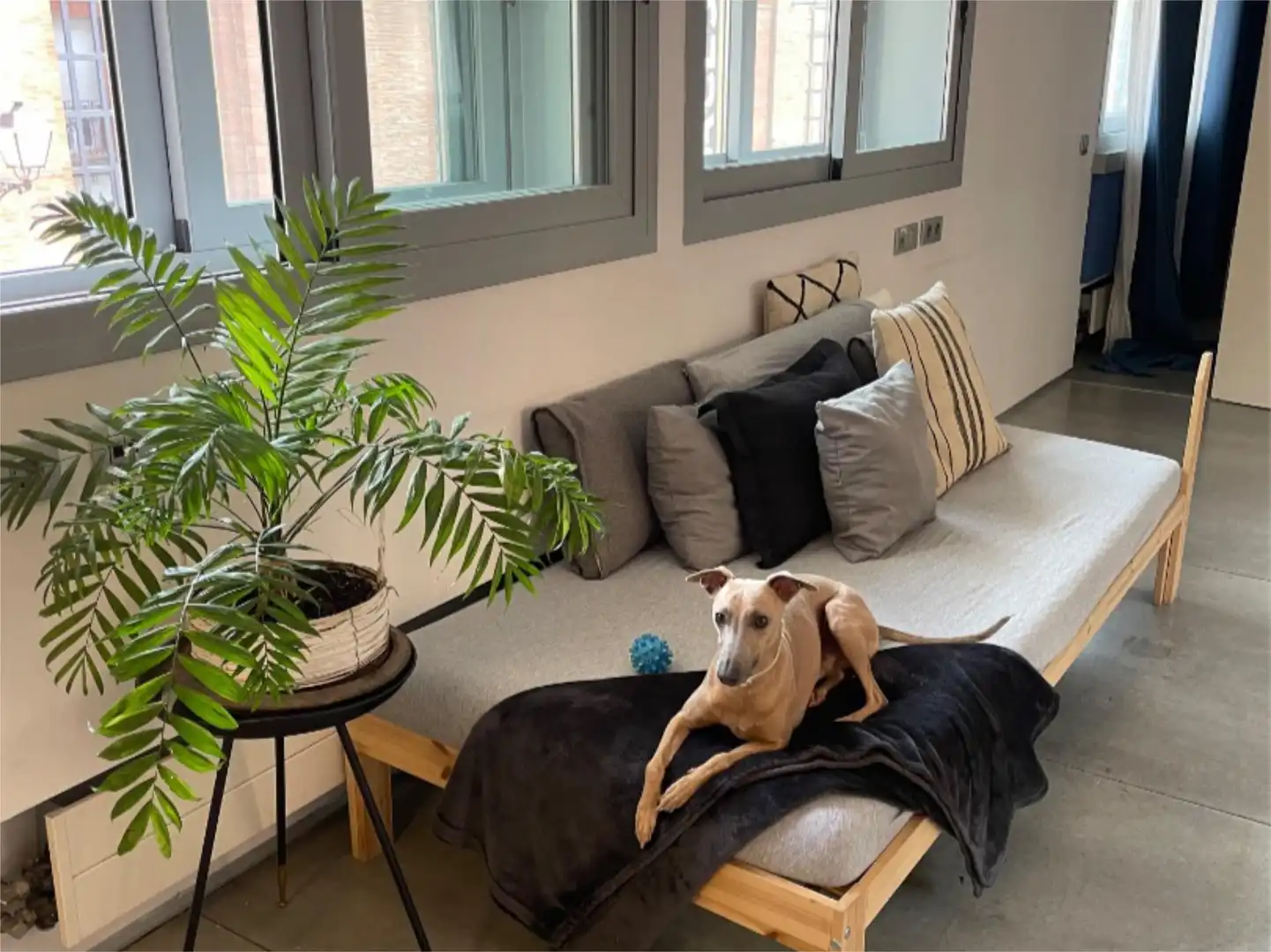 Living room of Flat for share in Madrid  with Air Conditioner, Heating and Terrace