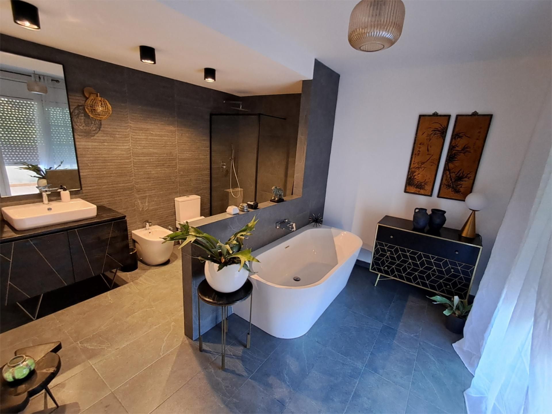 Bany de Casa adosada en venda en Sitges amb Jardí privat, Terrassa i Piscina