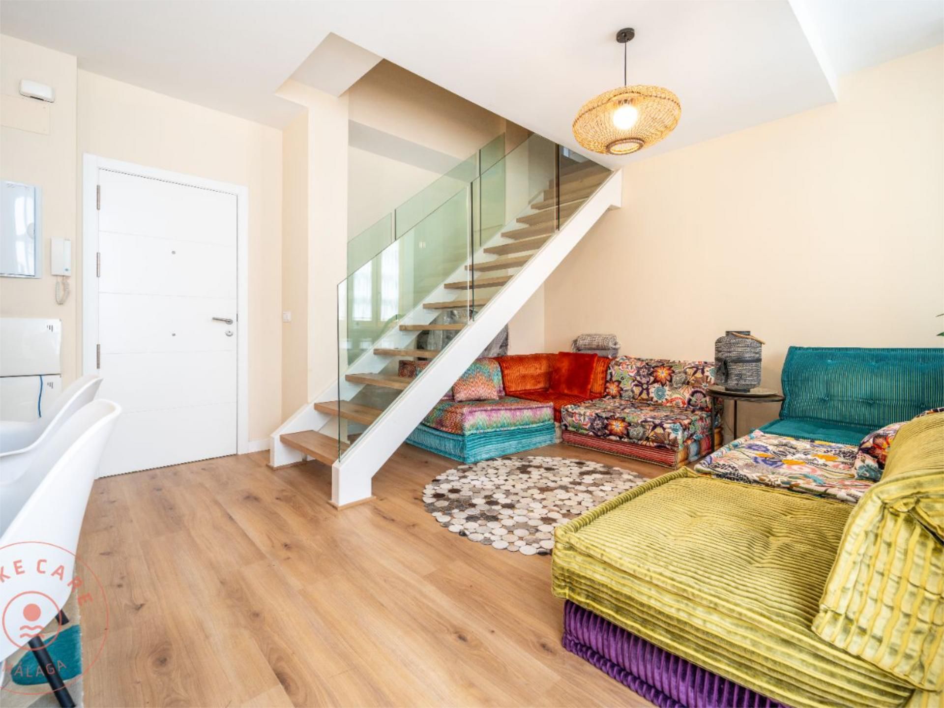 Sala de estar de Apartamento de alquiler en Málaga Capital con Aire acondicionado y Balcón