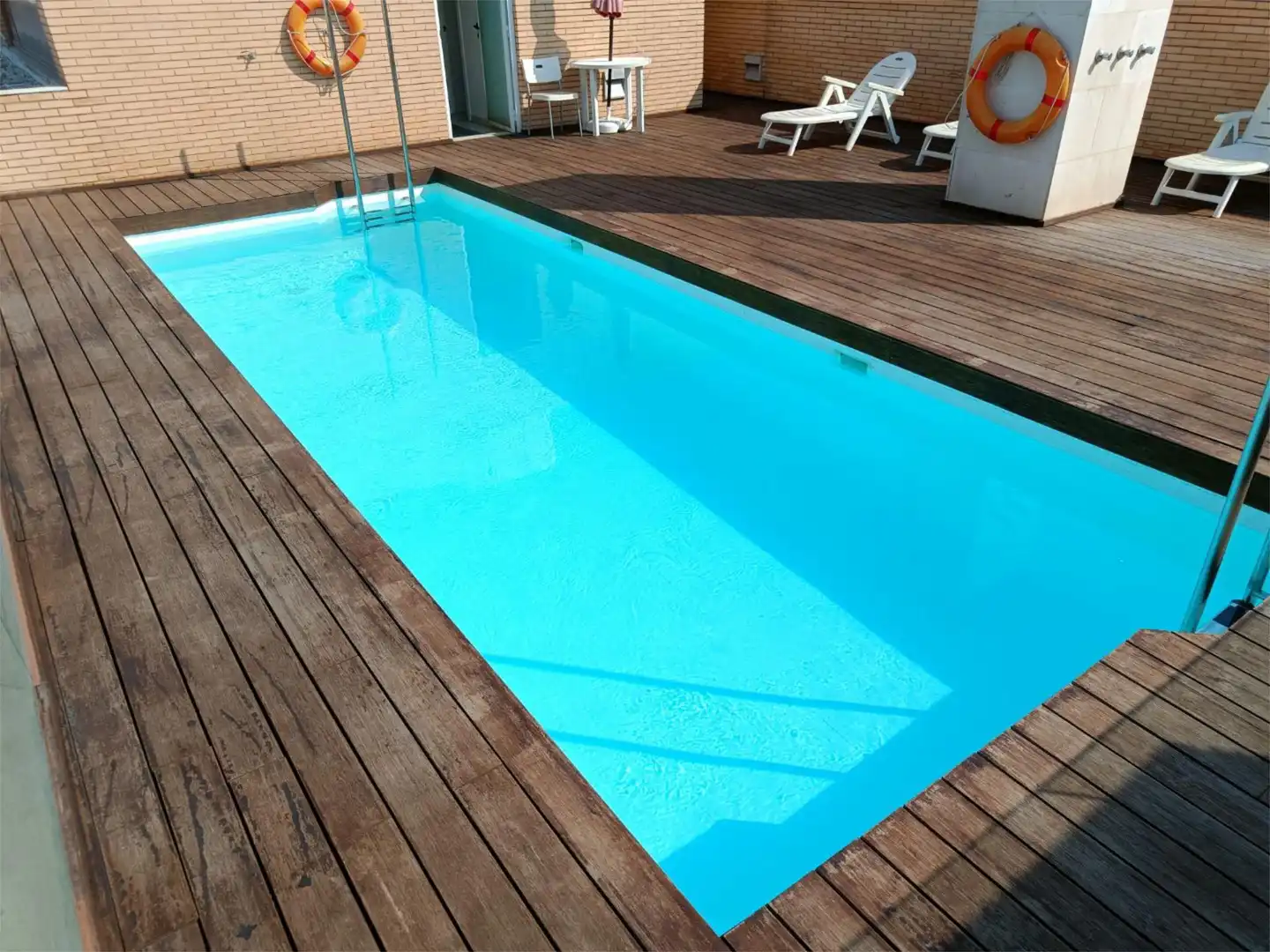 Swimming pool of Flat for sale in Madrid  with Heating, Terrace and Swimming Pool