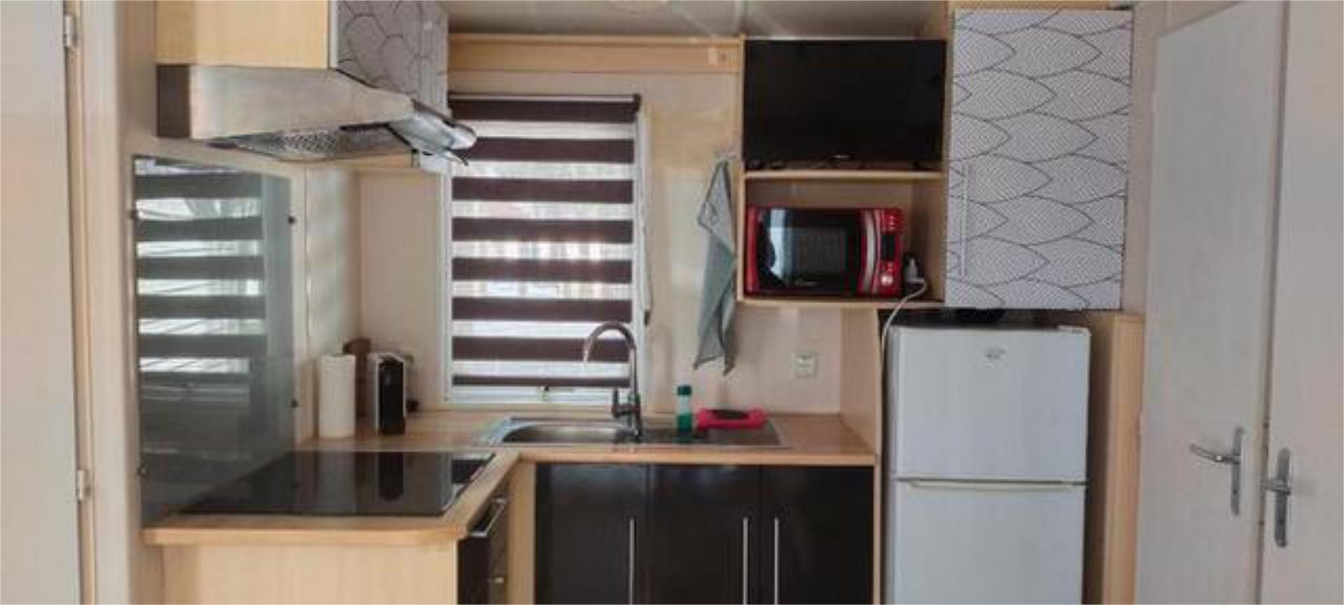 Küche von Wohnung miete in L'Escala mit Heizung, Privatgarten und Terrasse