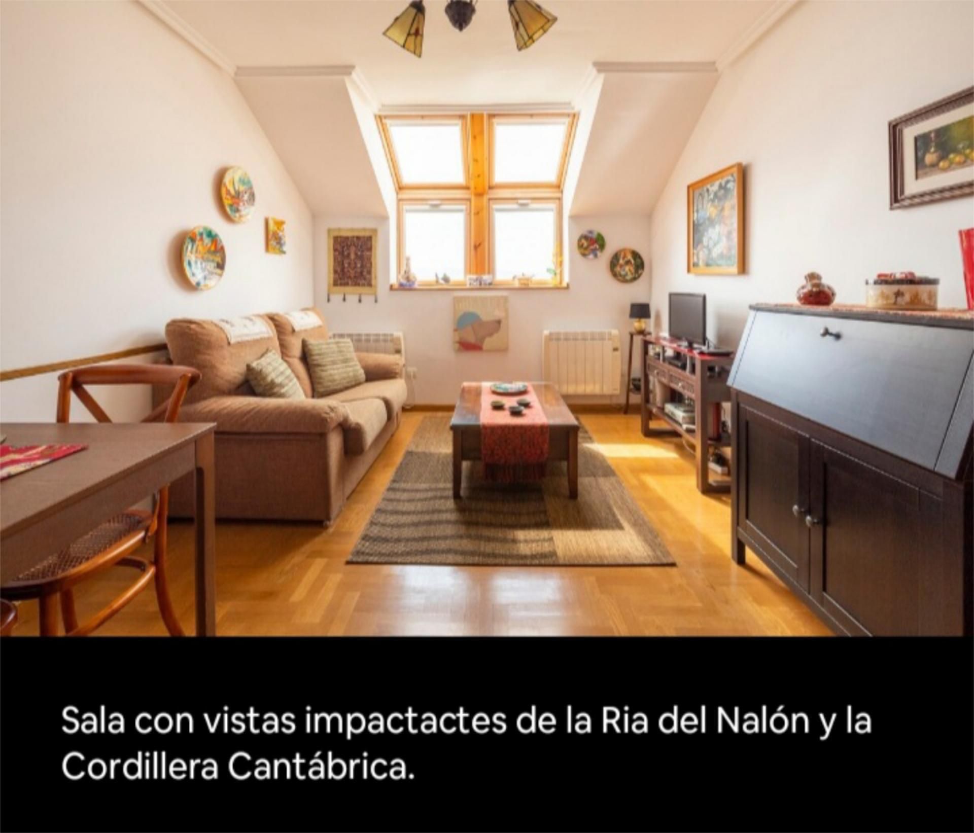Living room of Apartment for sale in Muros de Nalón  with Air Conditioner, Heating and Private garden
