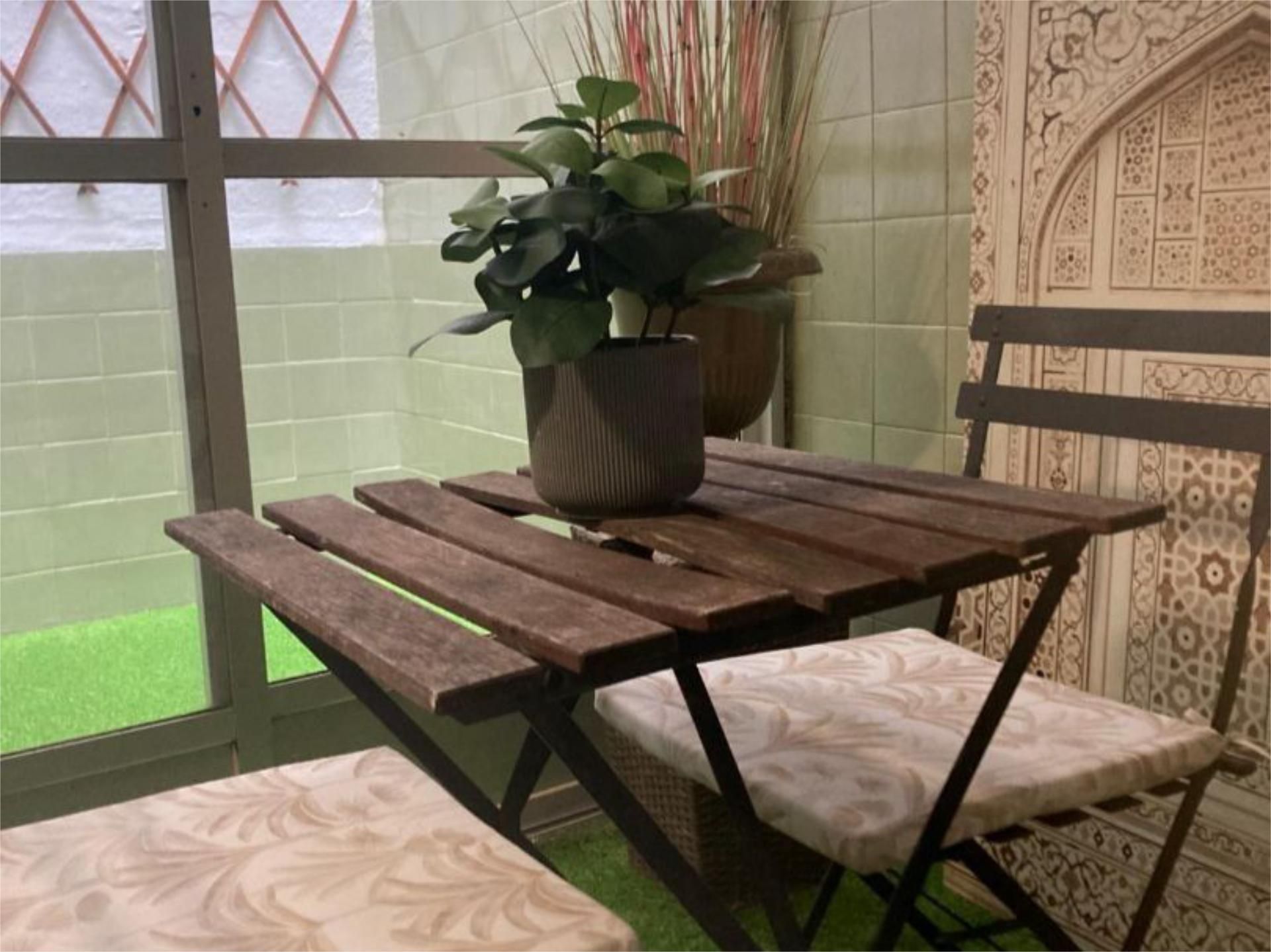 Balcony of Flat to rent in Cáceres Capital  with Air Conditioner, Heating and Private garden