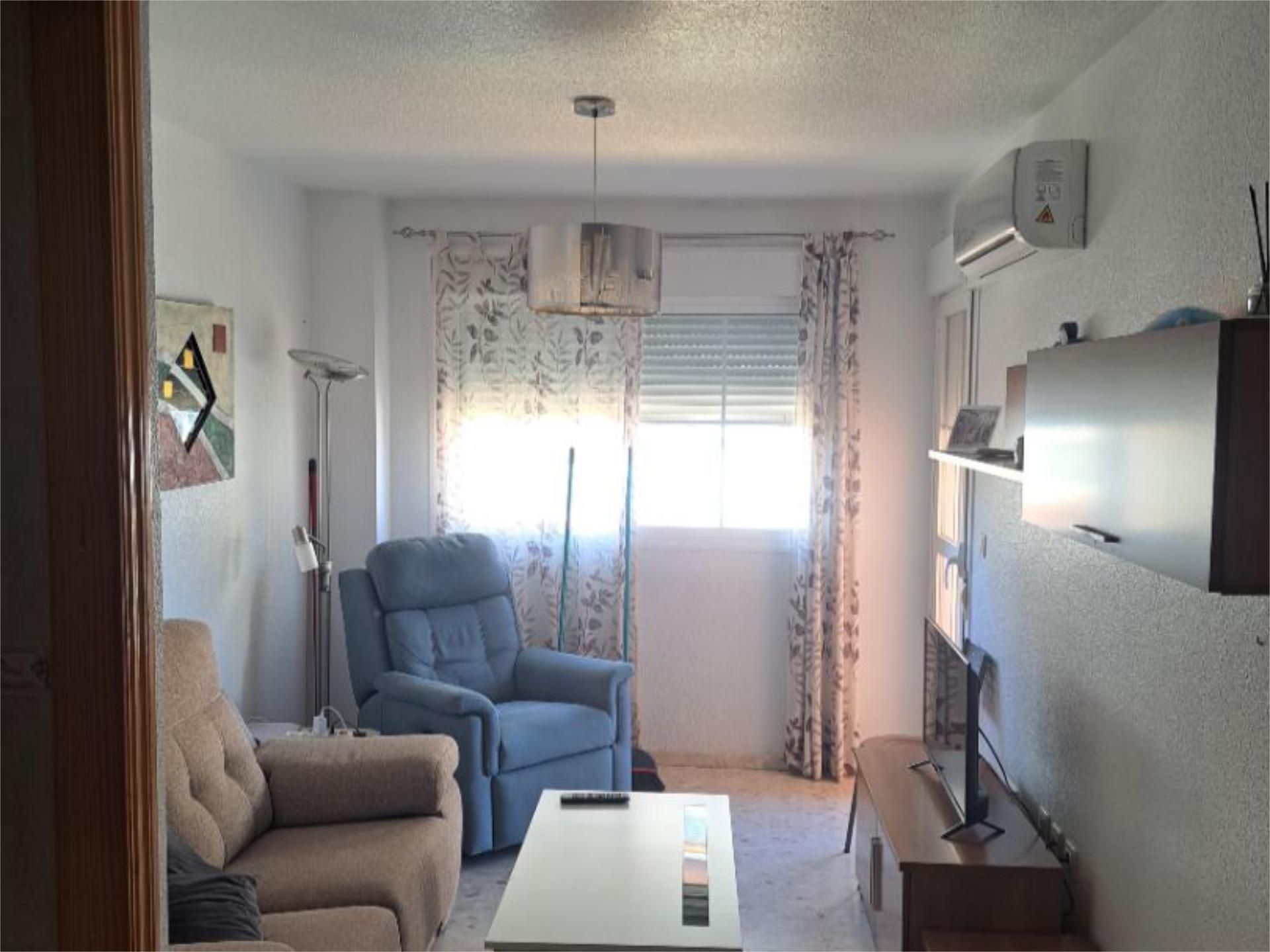 Living room of Flat to rent in Roquetas de Mar  with Air Conditioner, Swimming Pool and Furnished