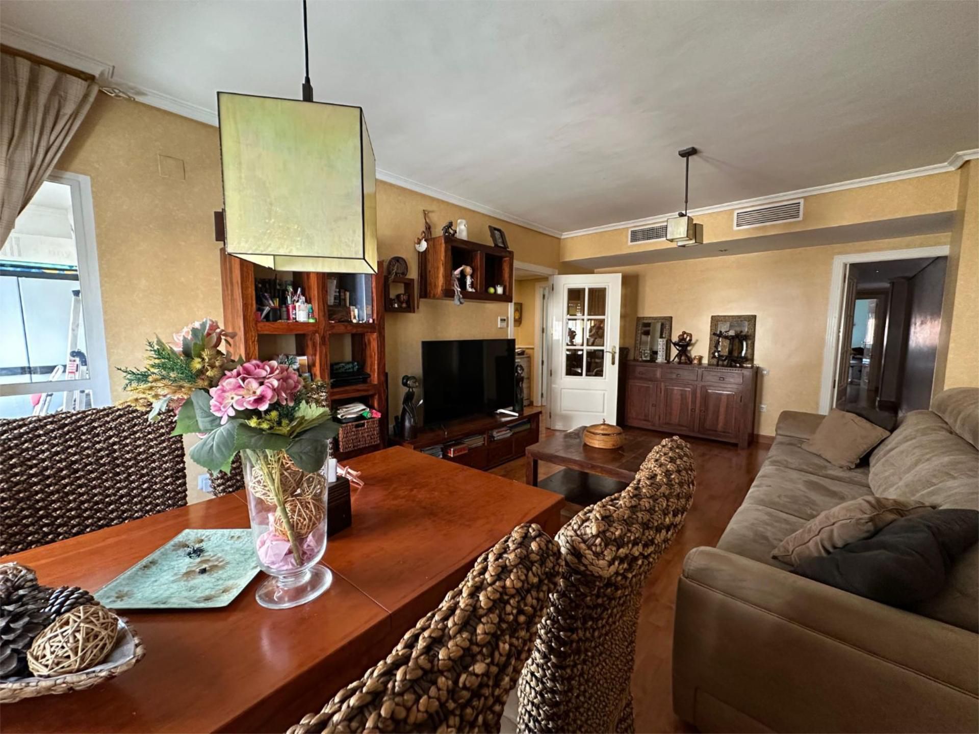 Living room of Flat for sale in Badajoz Capital  with Air Conditioner, Storage room and Furnished