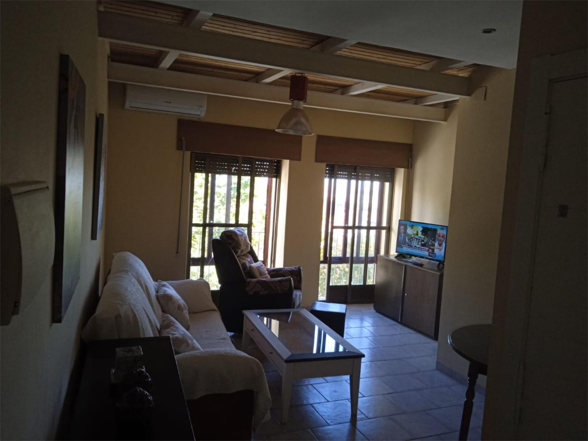 Sala d'estar de Apartament de lloguer en Cáceres Capital amb Aire condicionat i Terrassa