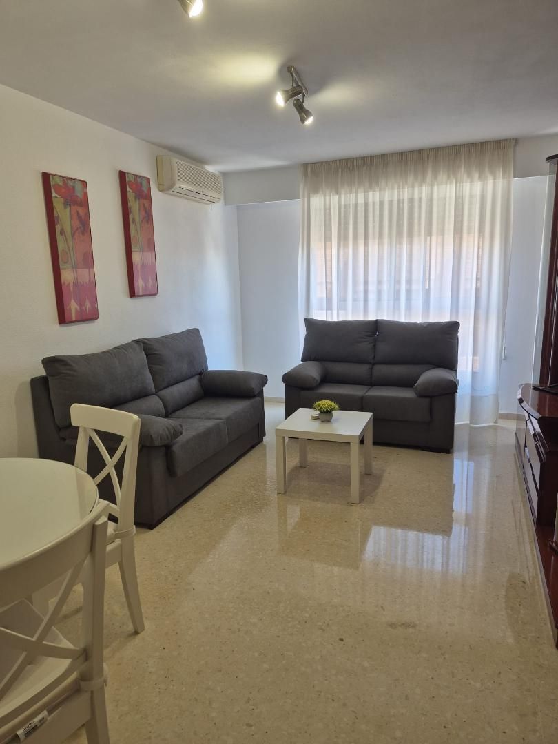 Living room of Flat to rent in  Valencia Capital  with Air Conditioner, Furnished and Oven