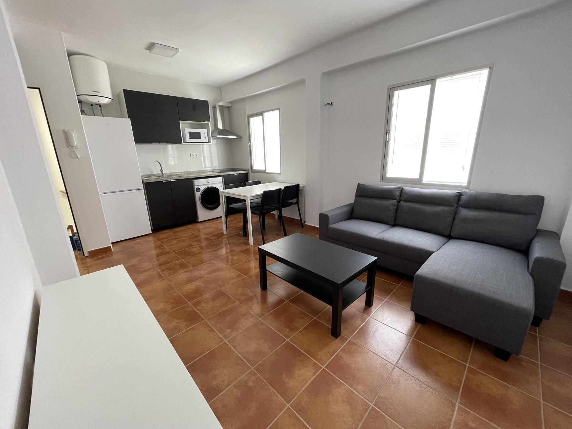 Sala d'estar de Apartament de lloguer en Málaga Capital amb Aire condicionat, Calefacció i Moblat