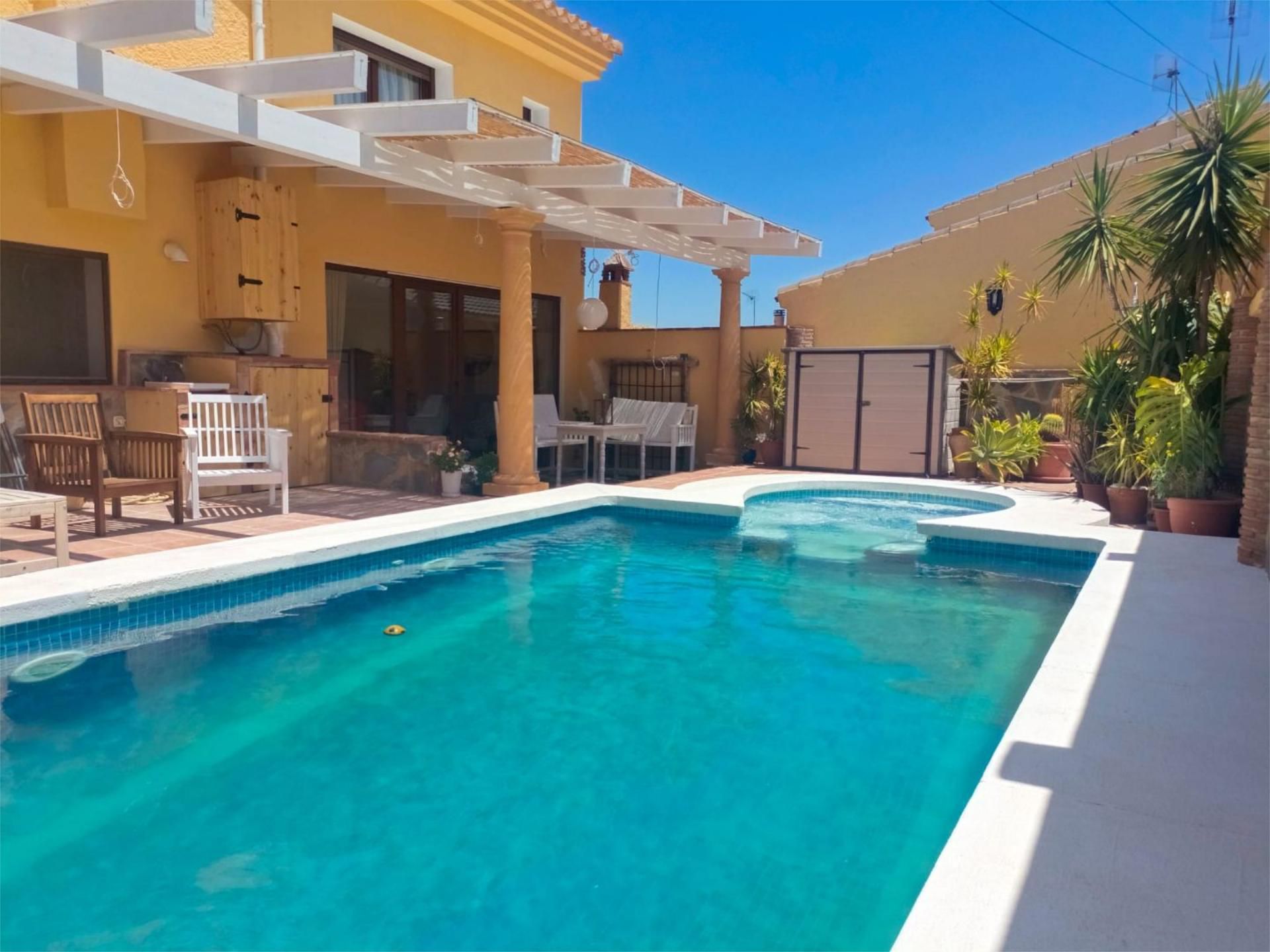 Swimming pool of Single-family semi-detached to rent in Pizarra  with Air Conditioner and Swimming Pool