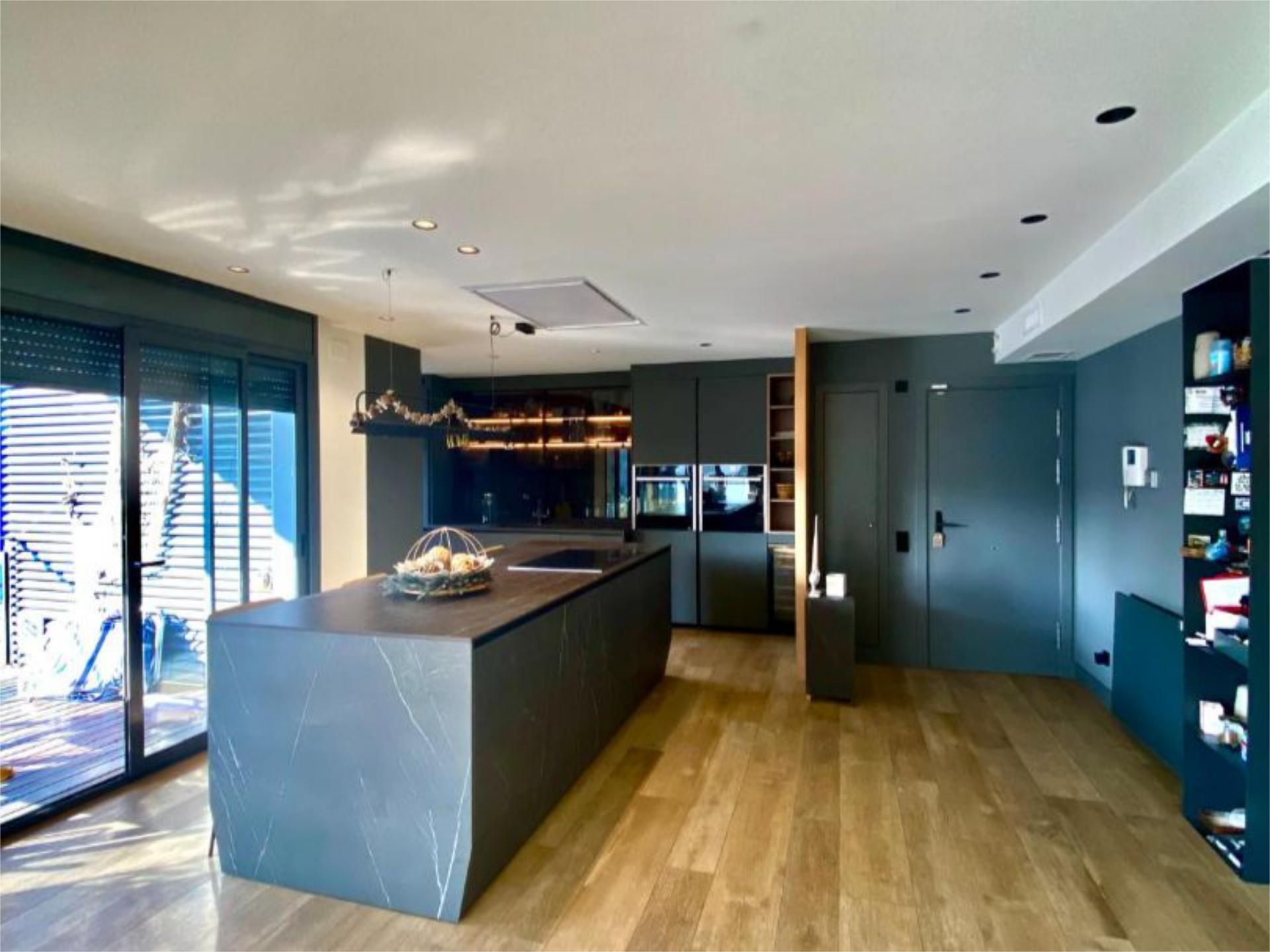 Kitchen of Flat for sale in Badalona  with Air Conditioner, Terrace and Swimming Pool