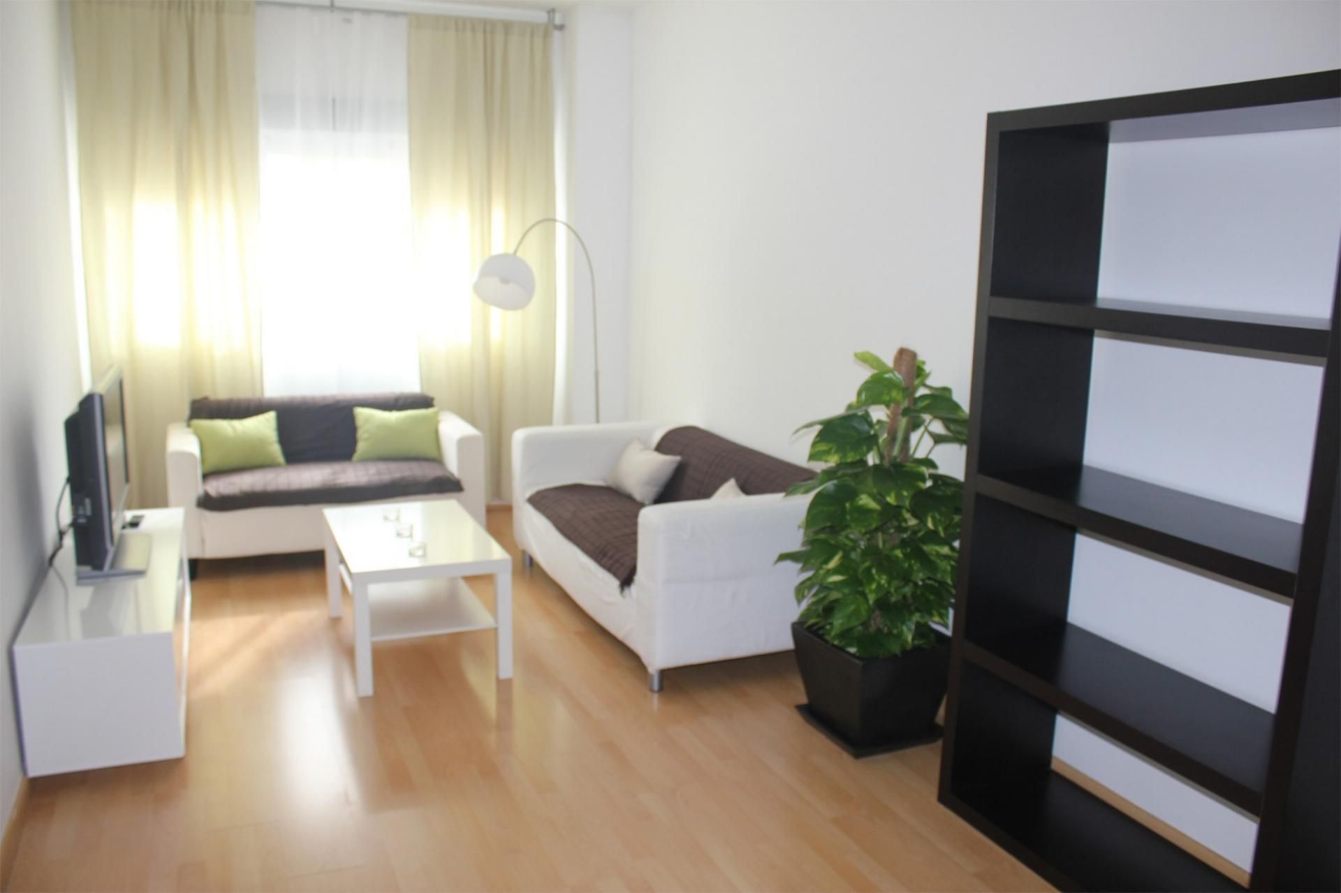 Living room of Flat to rent in Alicante / Alacant  with Air Conditioner, Parquet flooring and Furnished