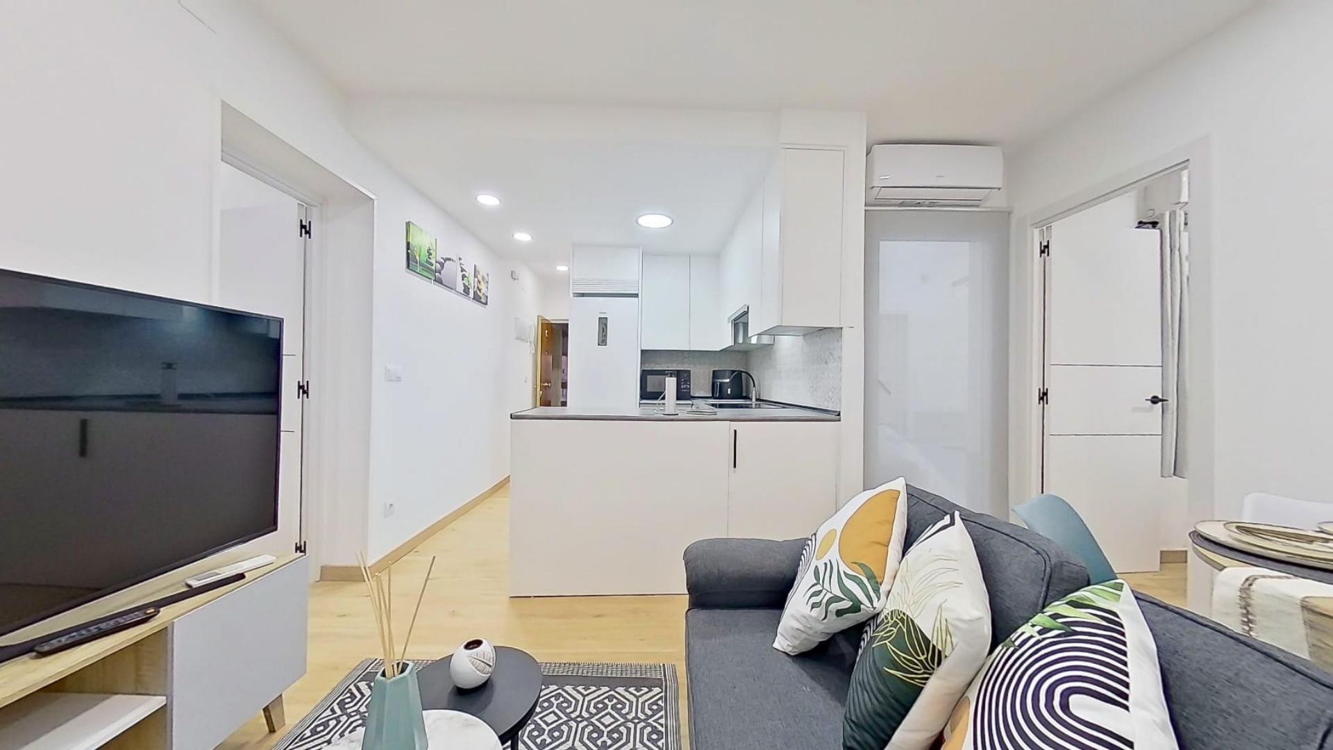 Sala de estar de Piso en venta en  Madrid Capital con Aire acondicionado, Calefacción y Amueblado