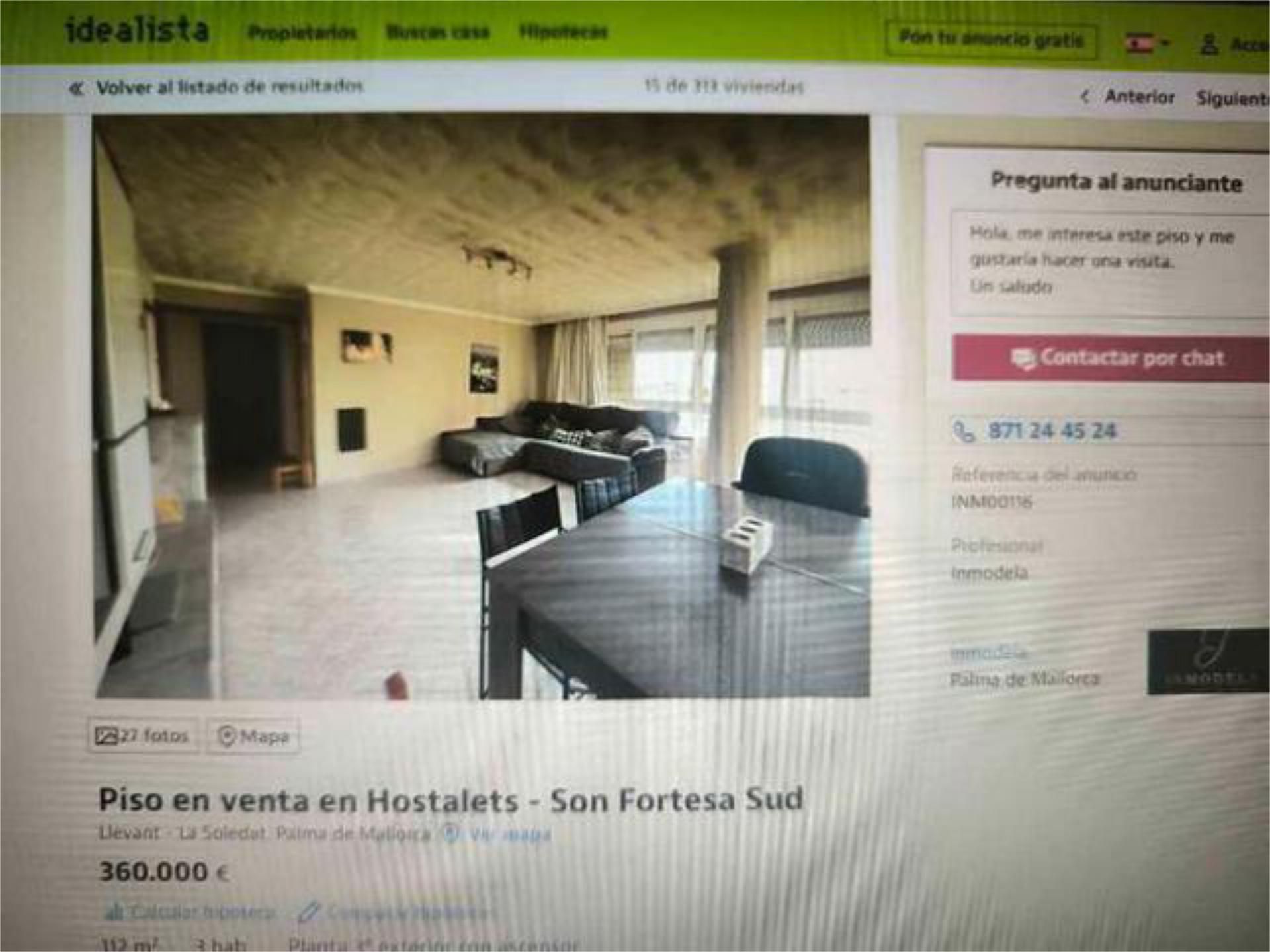 Vista exterior de Piso en venta en  Palma de Mallorca con Calefacción y Amueblado