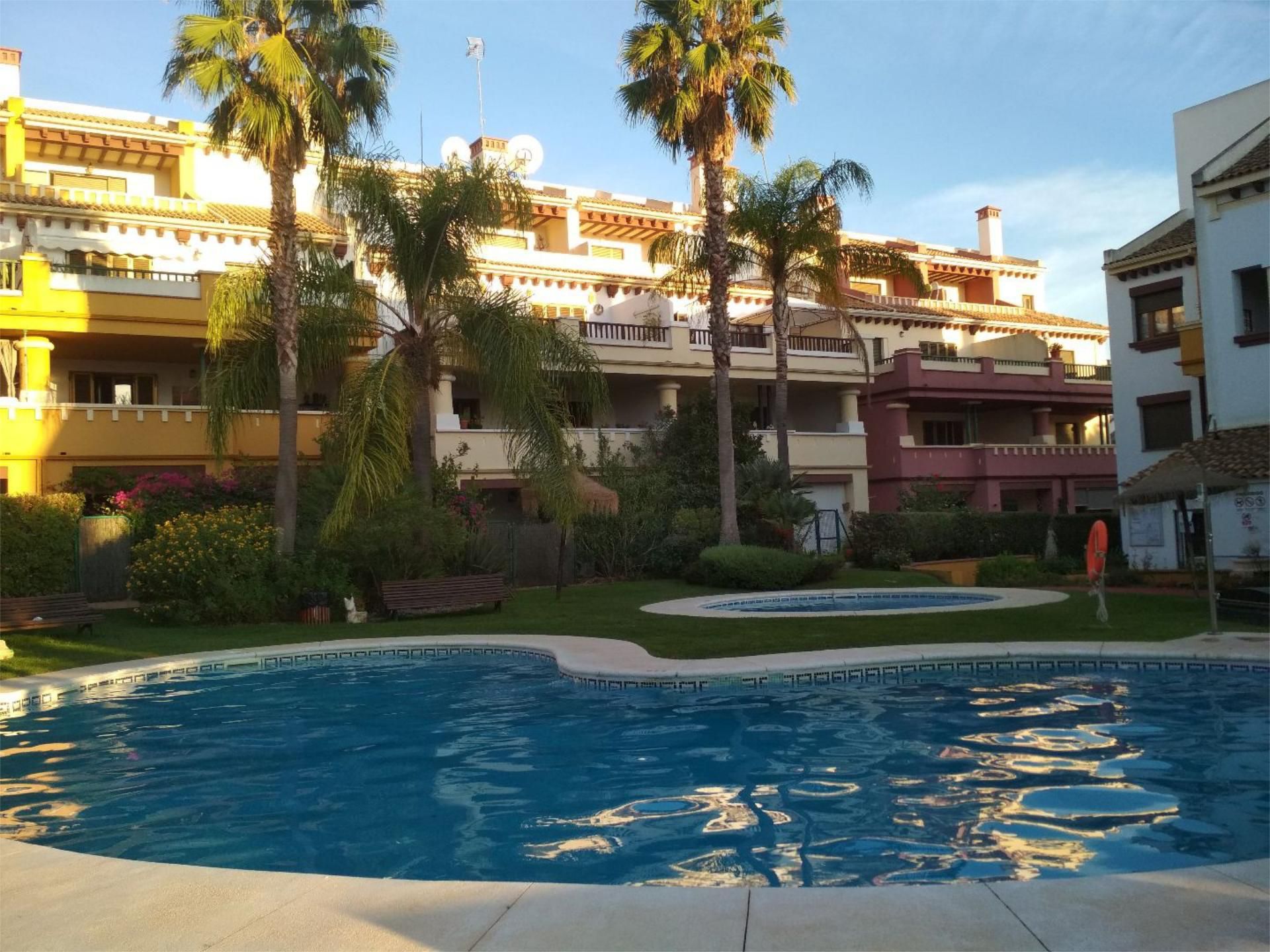 Garden of Flat to rent in Ayamonte  with Air Conditioner, Terrace and Swimming Pool