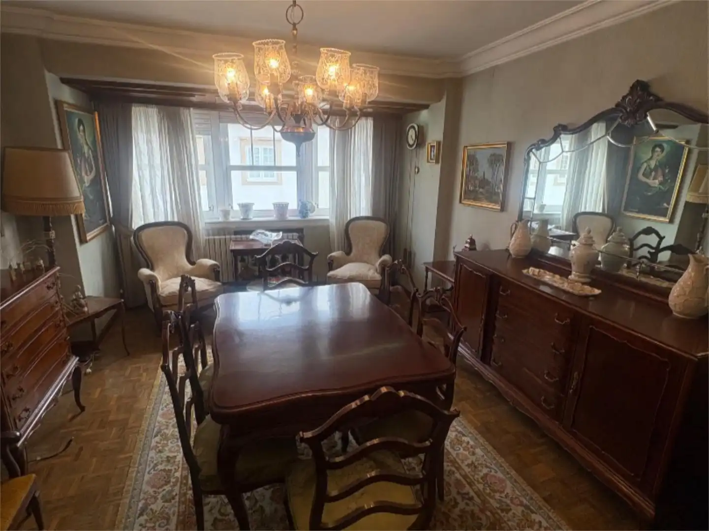 Flat for rent in Rúa de Montero Rios, 46, Ensanche - Sar Dining room of Flat for rent in Santiago de Compostela with Heating, Parquet flooring and Terrace