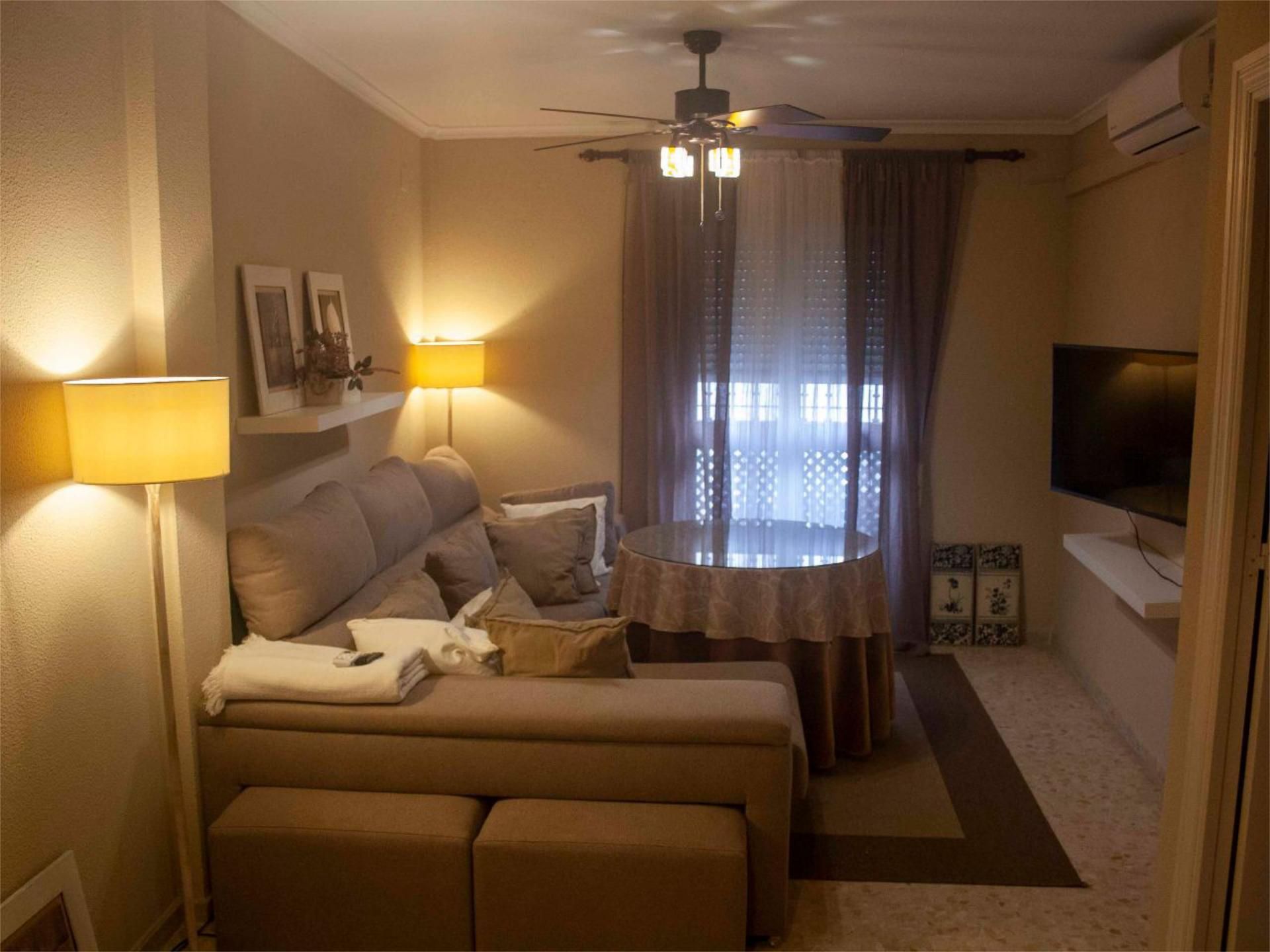 Sala de estar de Piso en venta en Jerez de la Frontera con Aire acondicionado y Balcón