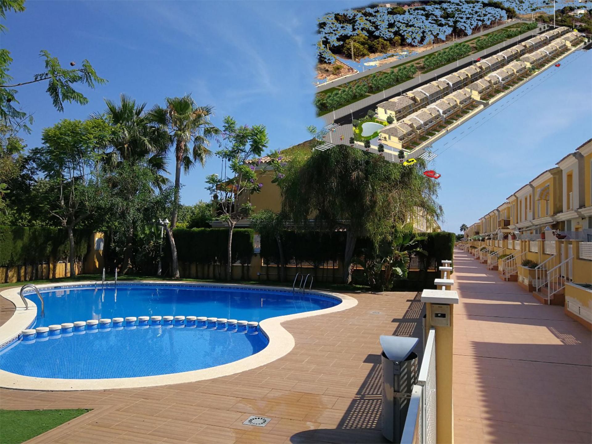 Swimming pool of Single-family semi-detached for sale in Alcalà de Xivert  with Air Conditioner, Terrace and Swimming Pool