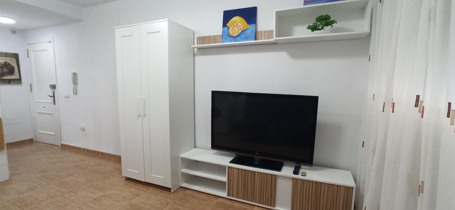 Sala d'estar de Estudi en venda en Roquetas de Mar amb Moblat, Rentadora i Microones