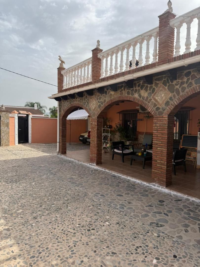 Exterior view of Single-family semi-detached for sale in Cártama  with Air Conditioner, Terrace and Swimming Pool