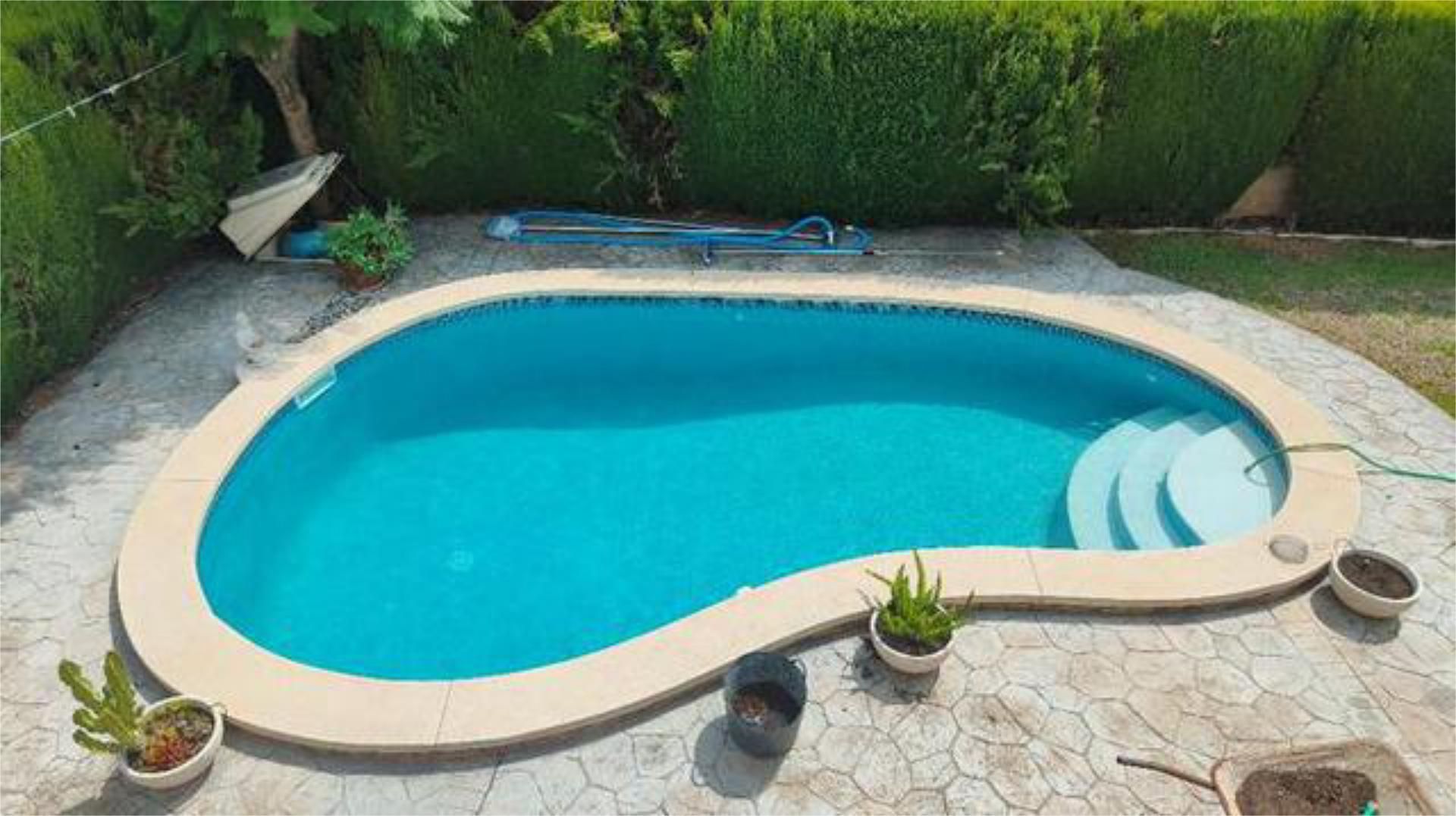 Swimming pool of Single-family semi-detached for sale in Bunyola  with Heating, Private garden and Terrace
