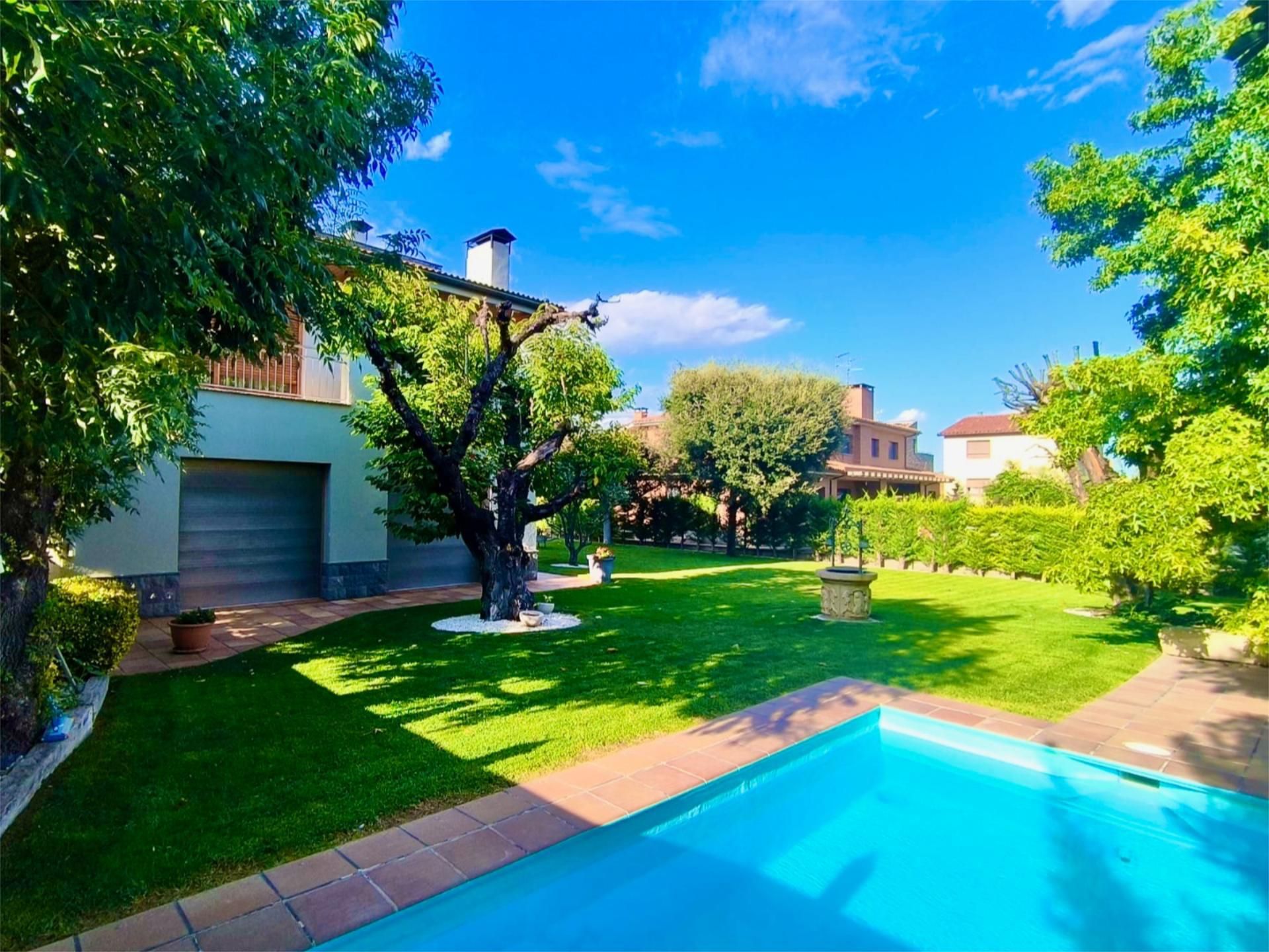 Jardín de Casa o chalet en venta en Gurb con Aire acondicionado, Terraza y Piscina