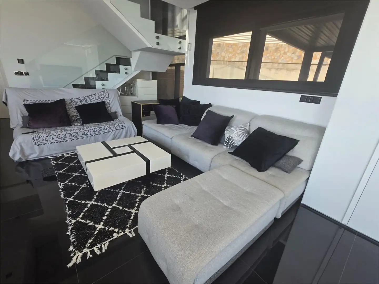 Casa o xalet de lloguer a Avenida Barcelona, 4, Balcón de Finestrat - Terra Marina Sala d'estar de Casa o xalet de lloguer en Finestrat amb Aire condicionat, Calefacció i Jardí privat
