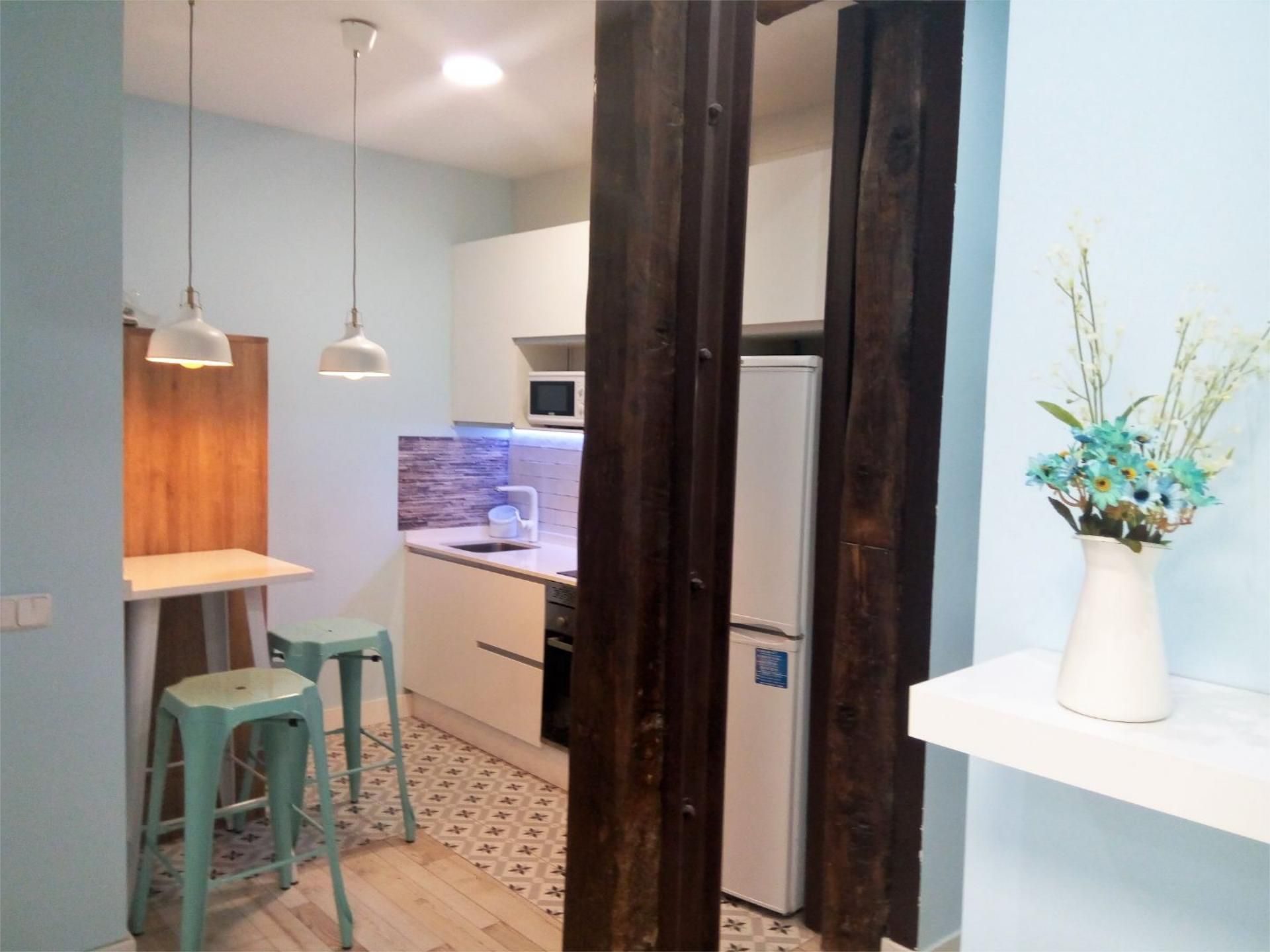 Kitchen of Flat to rent in  Madrid Capital  with Air Conditioner